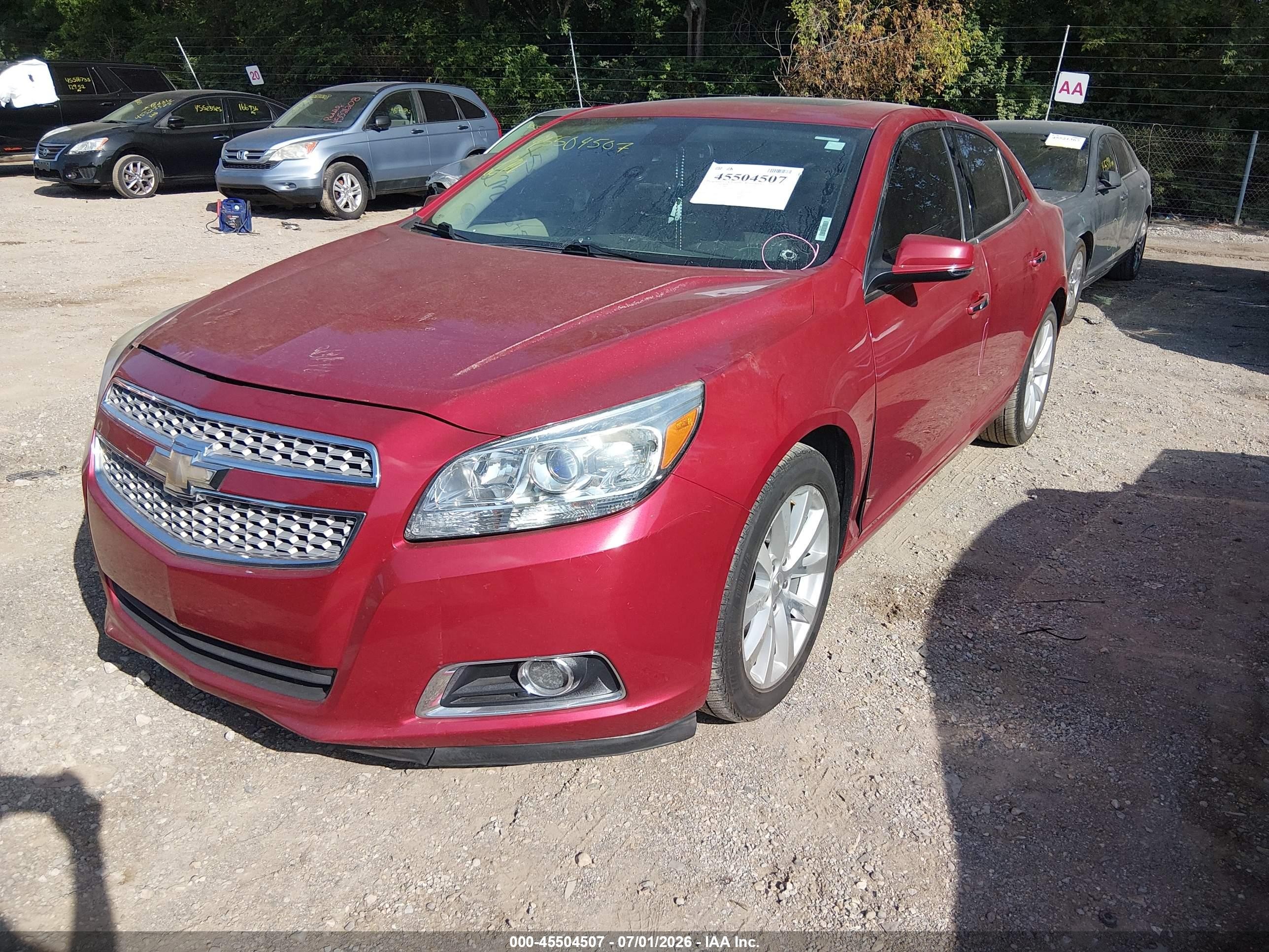 2013 Chevrolet Malibu 1lz Red vin: 1G11H5SA1DF349812