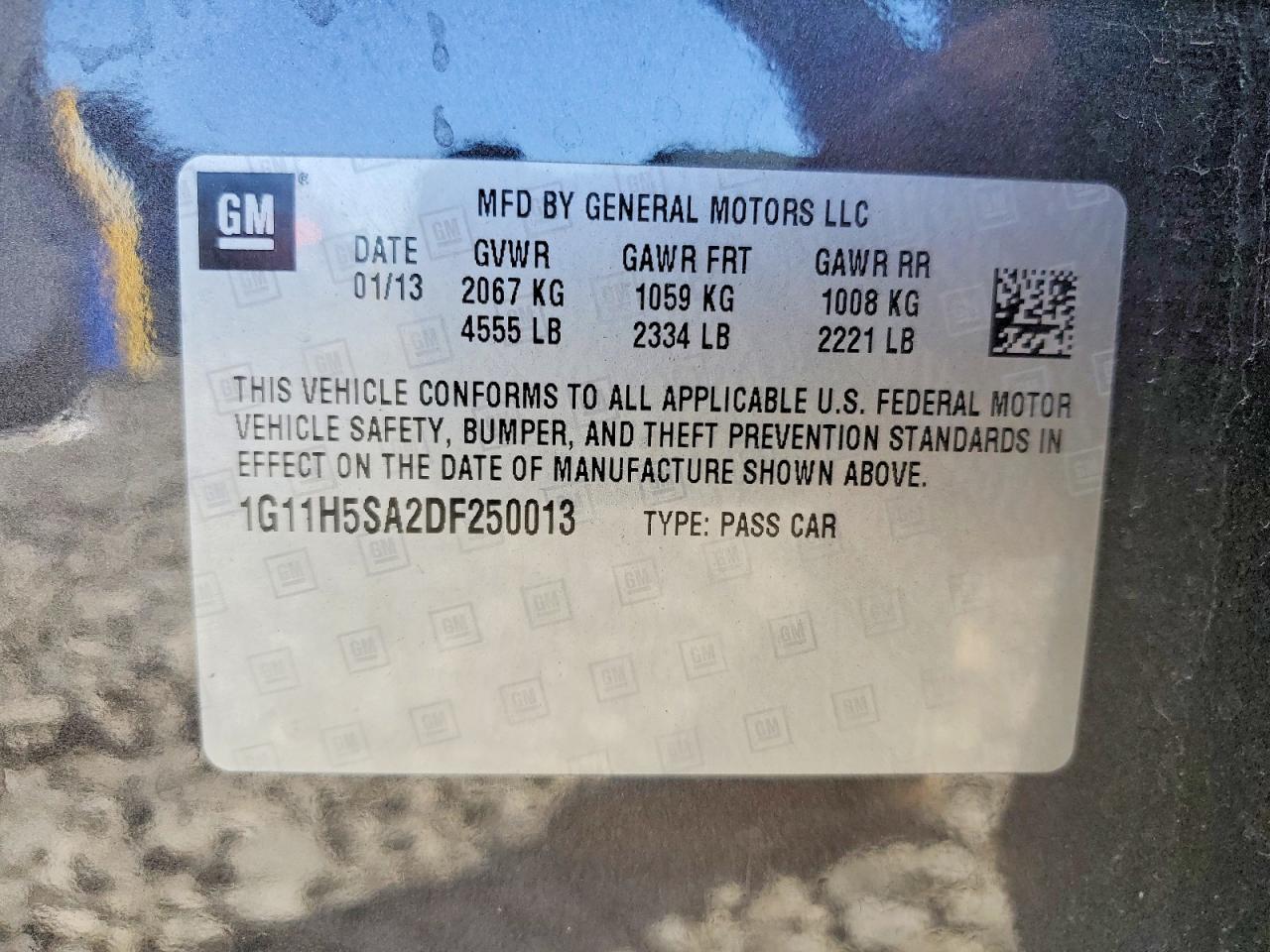 2013 Chevrolet Malibu Ltz Charcoal vin: 1G11H5SA2DF250013