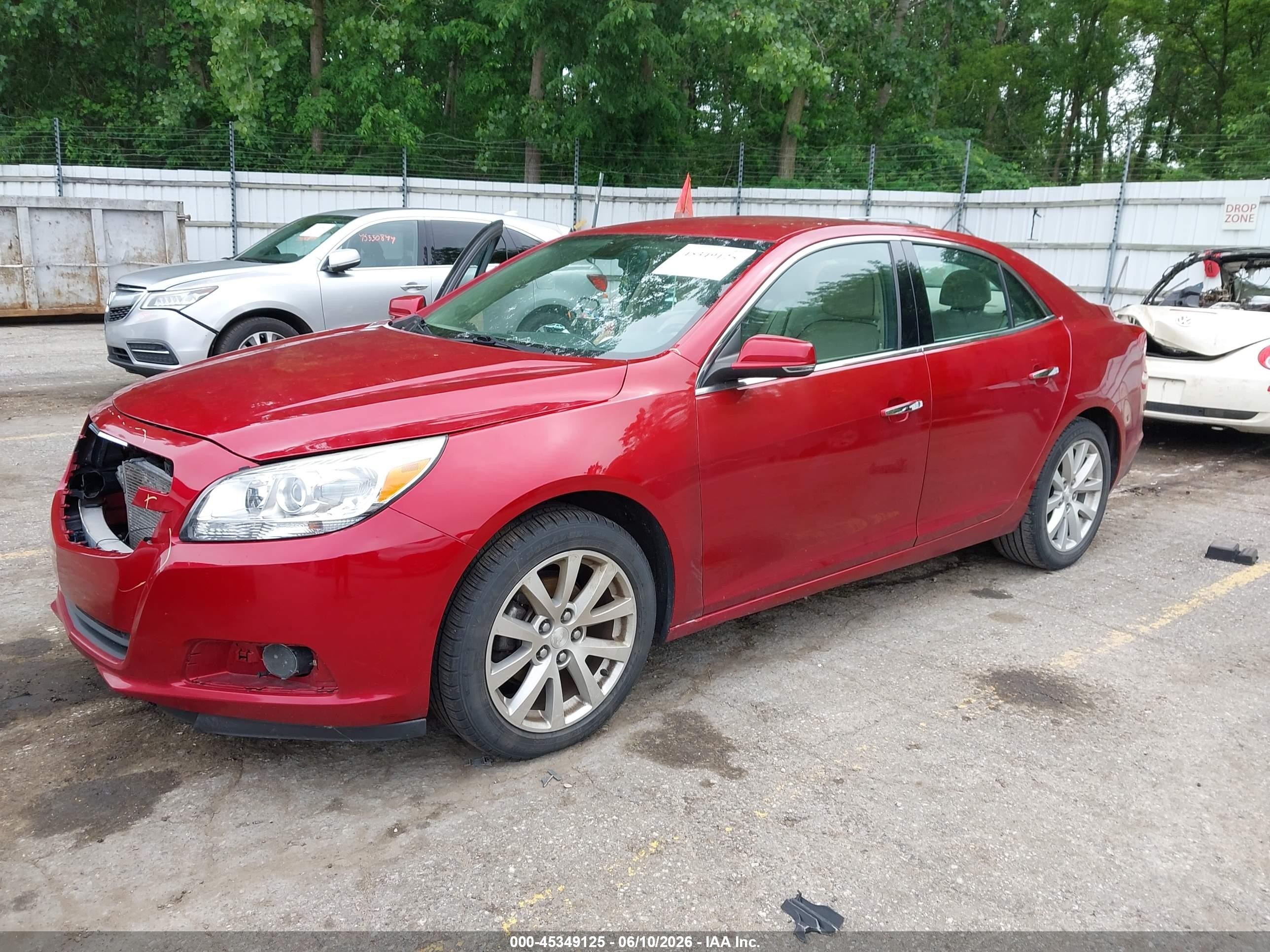2013 Chevrolet Malibu 1lz Red vin: 1G11H5SA5DF264861