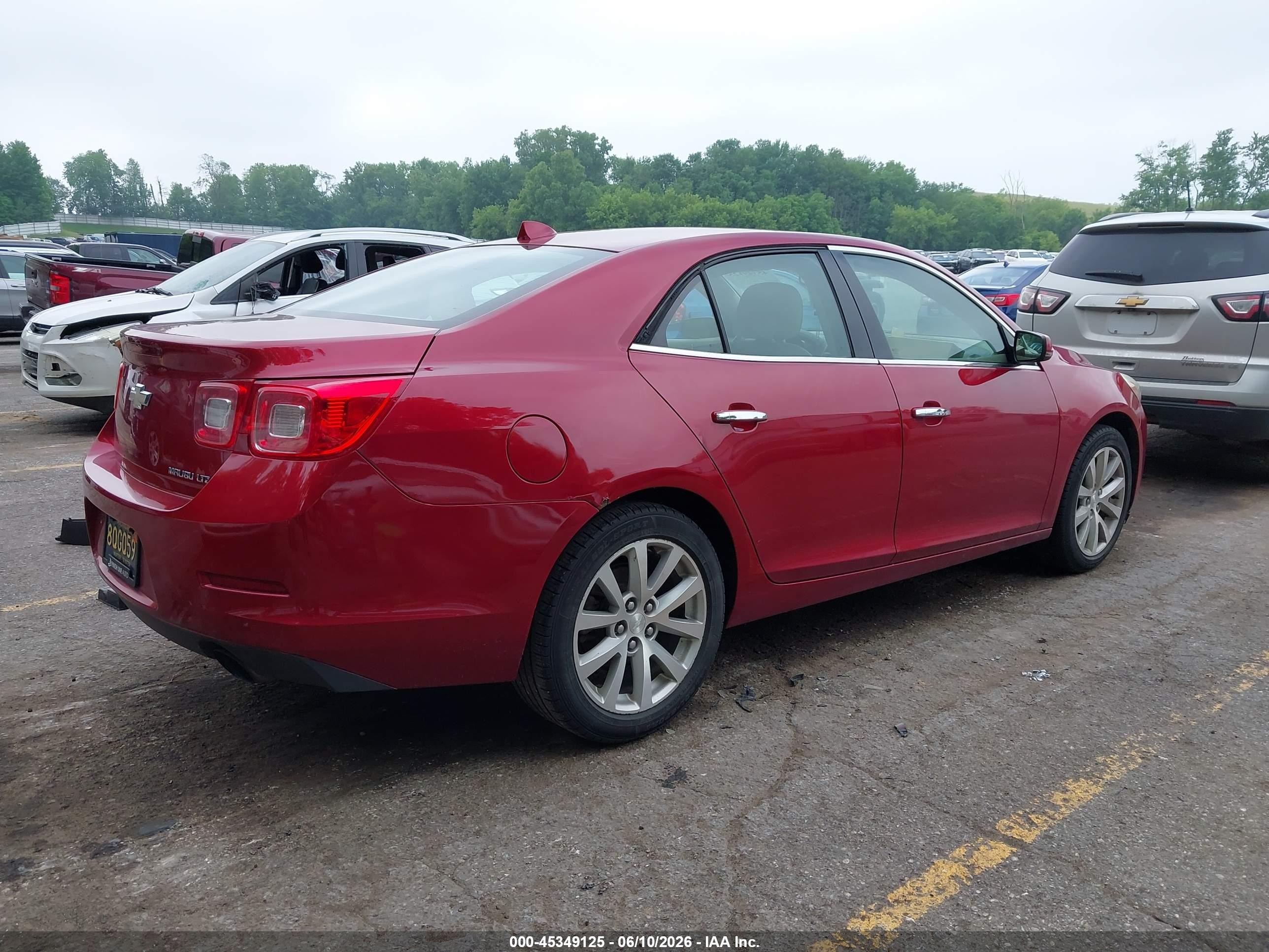 2013 Chevrolet Malibu 1lz Red vin: 1G11H5SA5DF264861