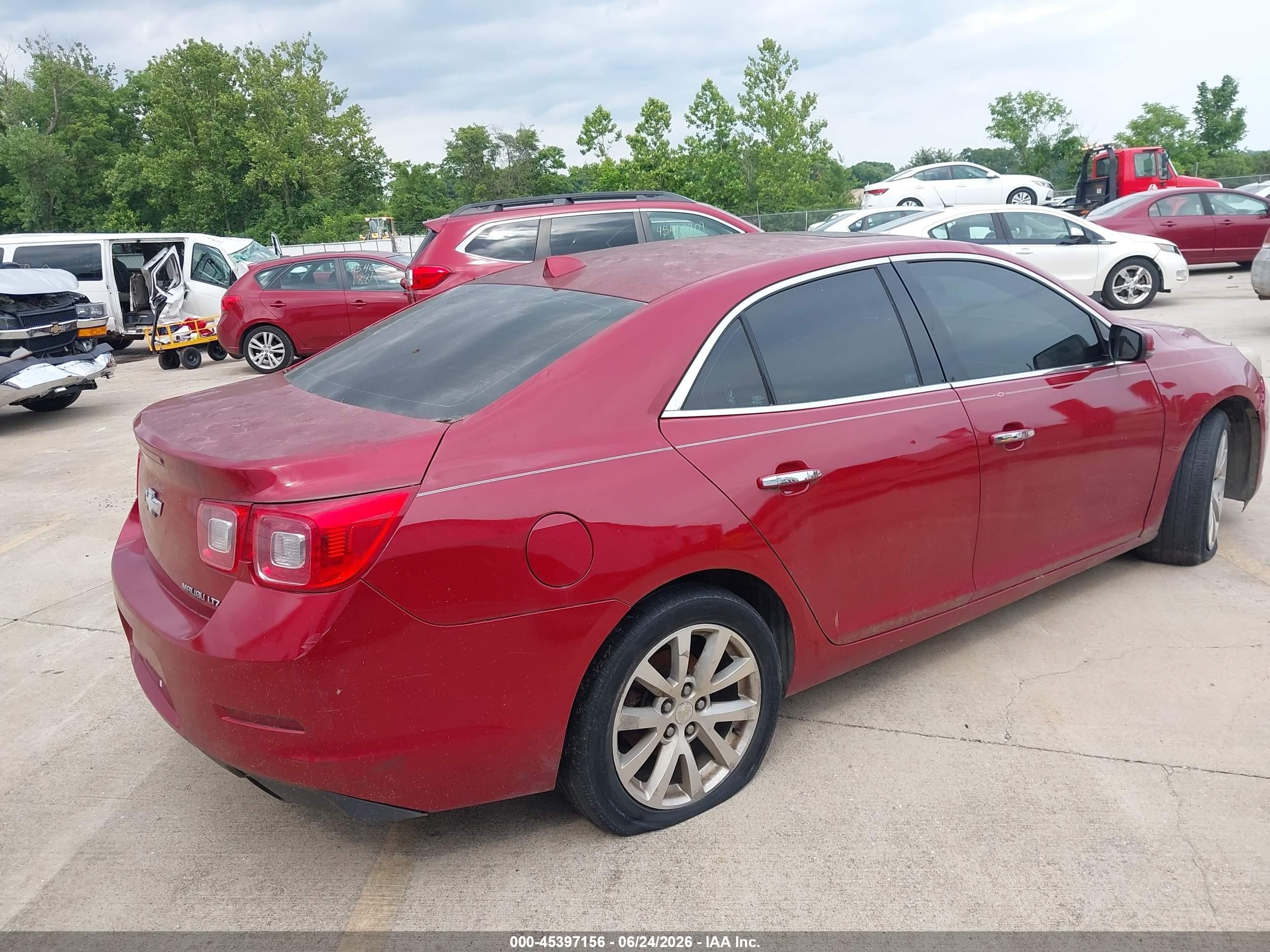 2013 Chevrolet Malibu 1lz Red vin: 1G11H5SA6DF345433