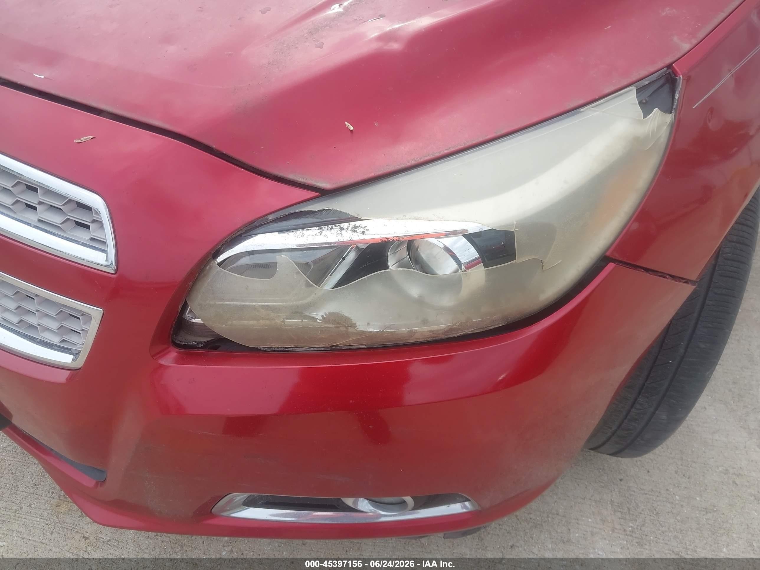 2013 Chevrolet Malibu 1lz Red vin: 1G11H5SA6DF345433
