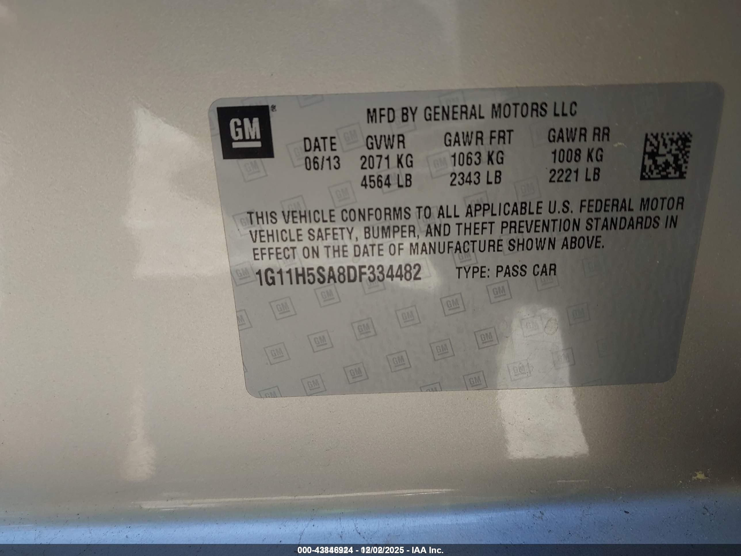 2013 Chevrolet Malibu 1lz Gold vin: 1G11H5SA8DF334482