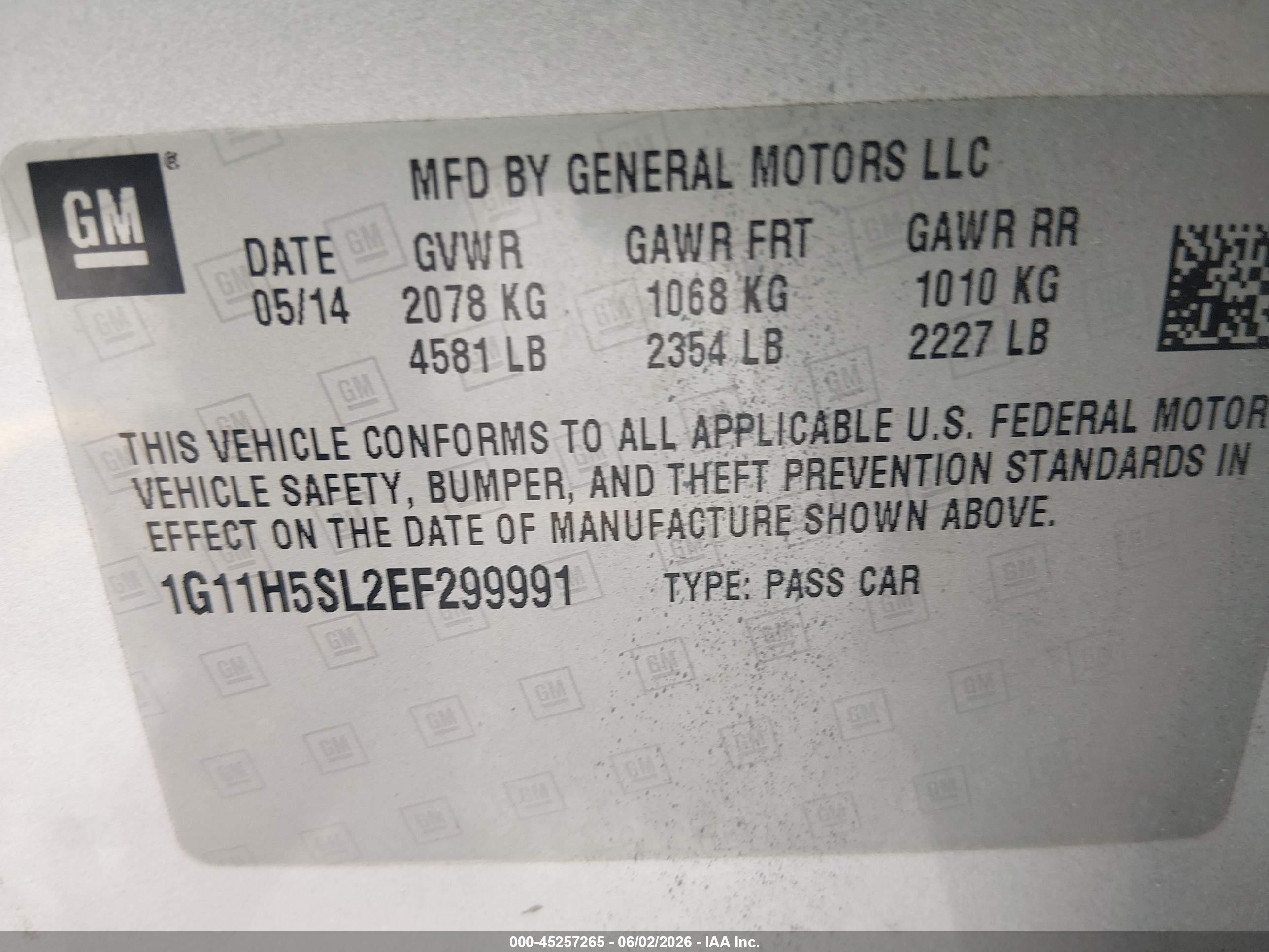 2014 Chevrolet Malibu 1lz Серебряный vin: 1G11H5SL2EF299991