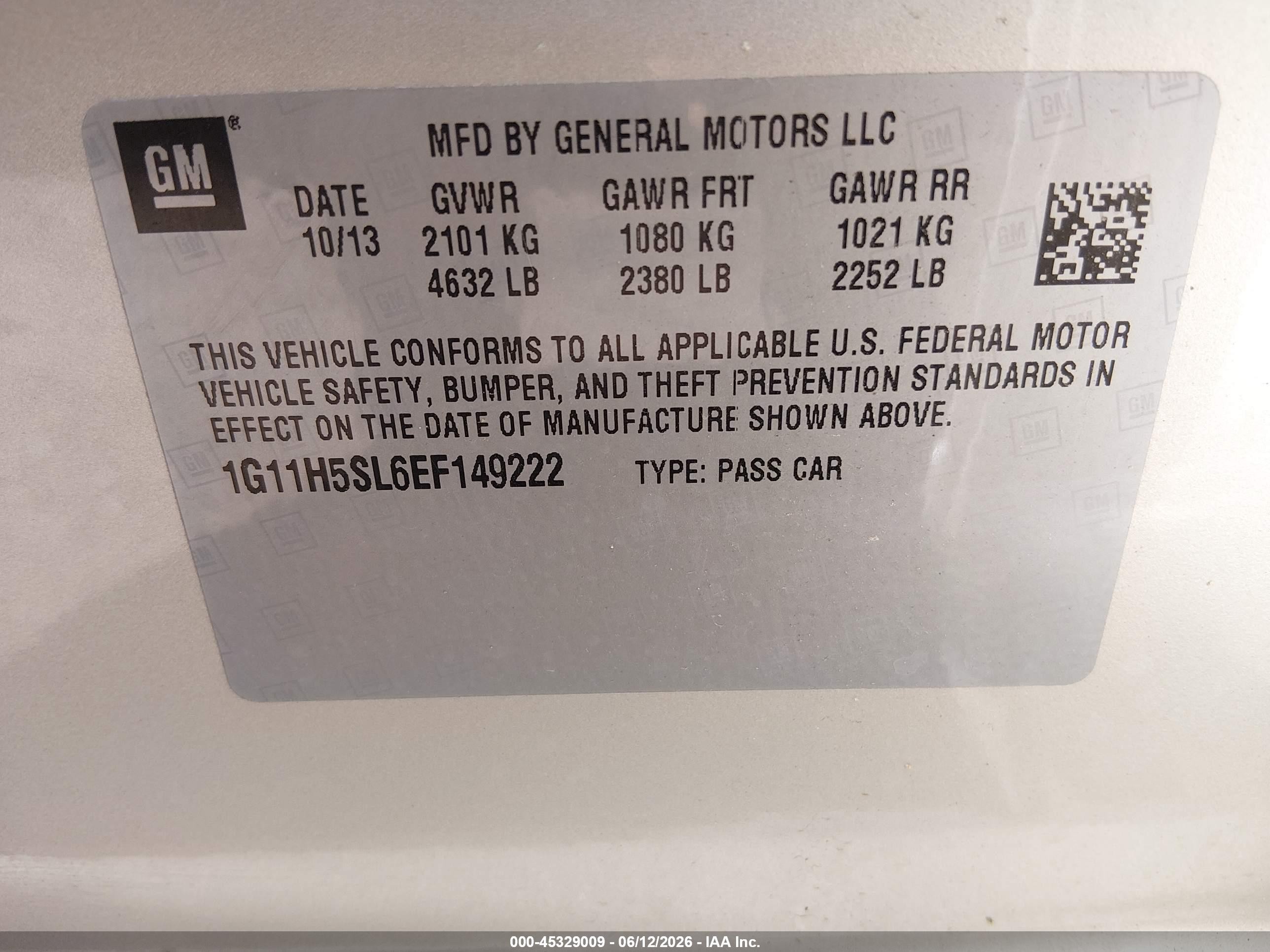 2014 Chevrolet Malibu 1lz Champagne vin: 1G11H5SL6EF149222