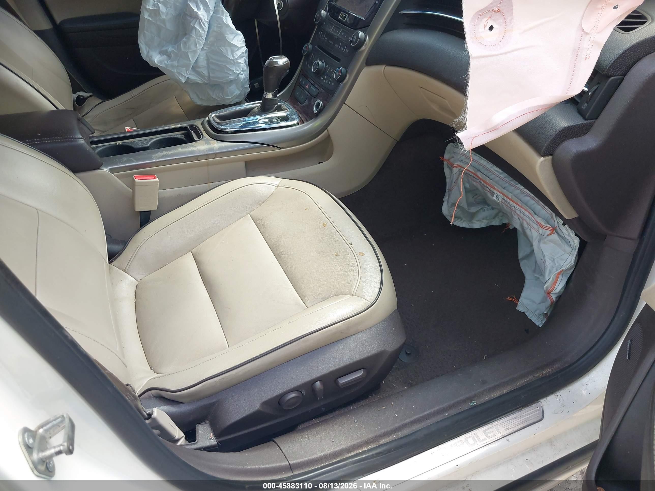 2013 Chevrolet Malibu 2lz White vin: 1G11J5SX2DF223841