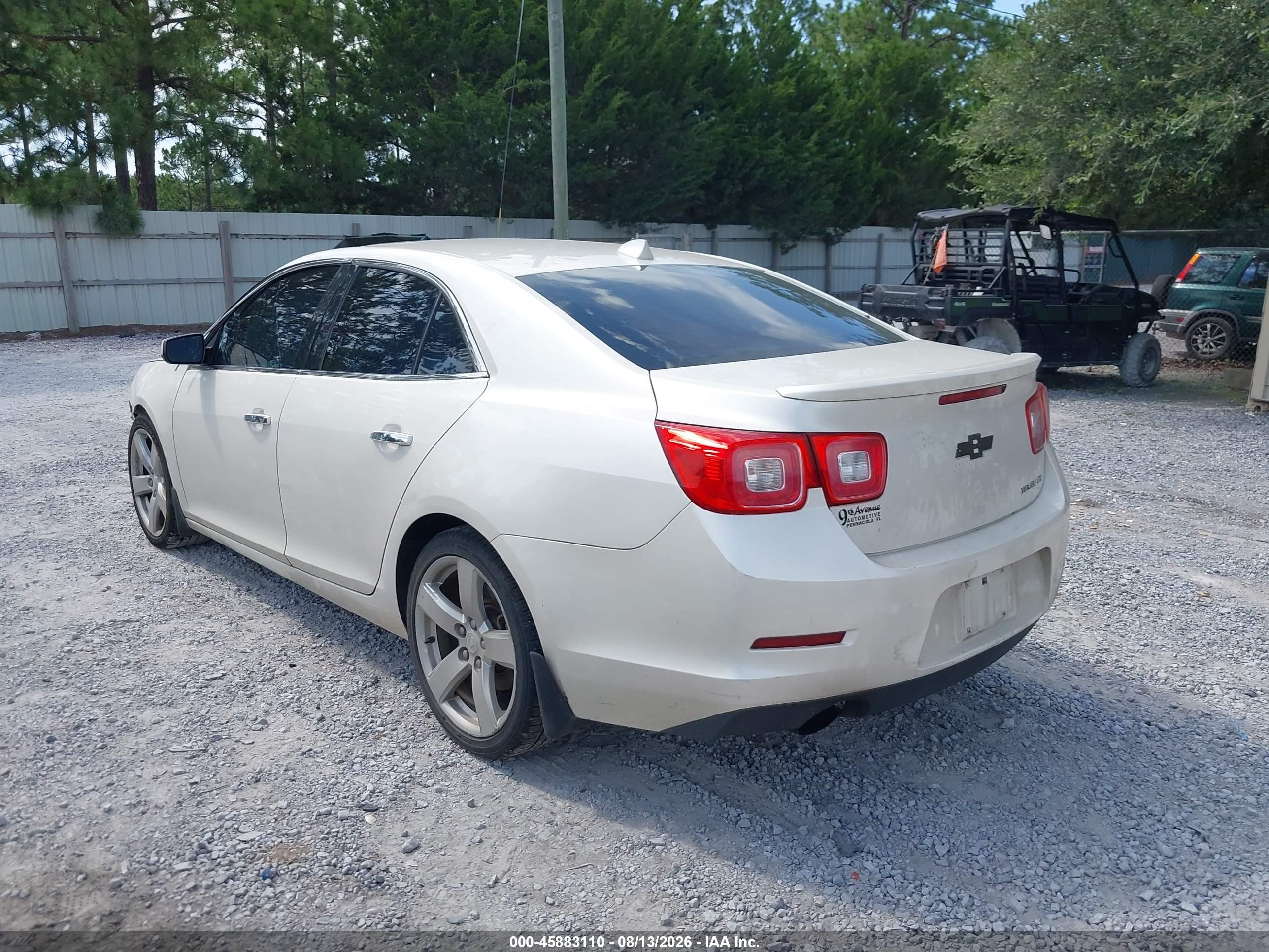 2013 Chevrolet Malibu 2lz White vin: 1G11J5SX2DF223841