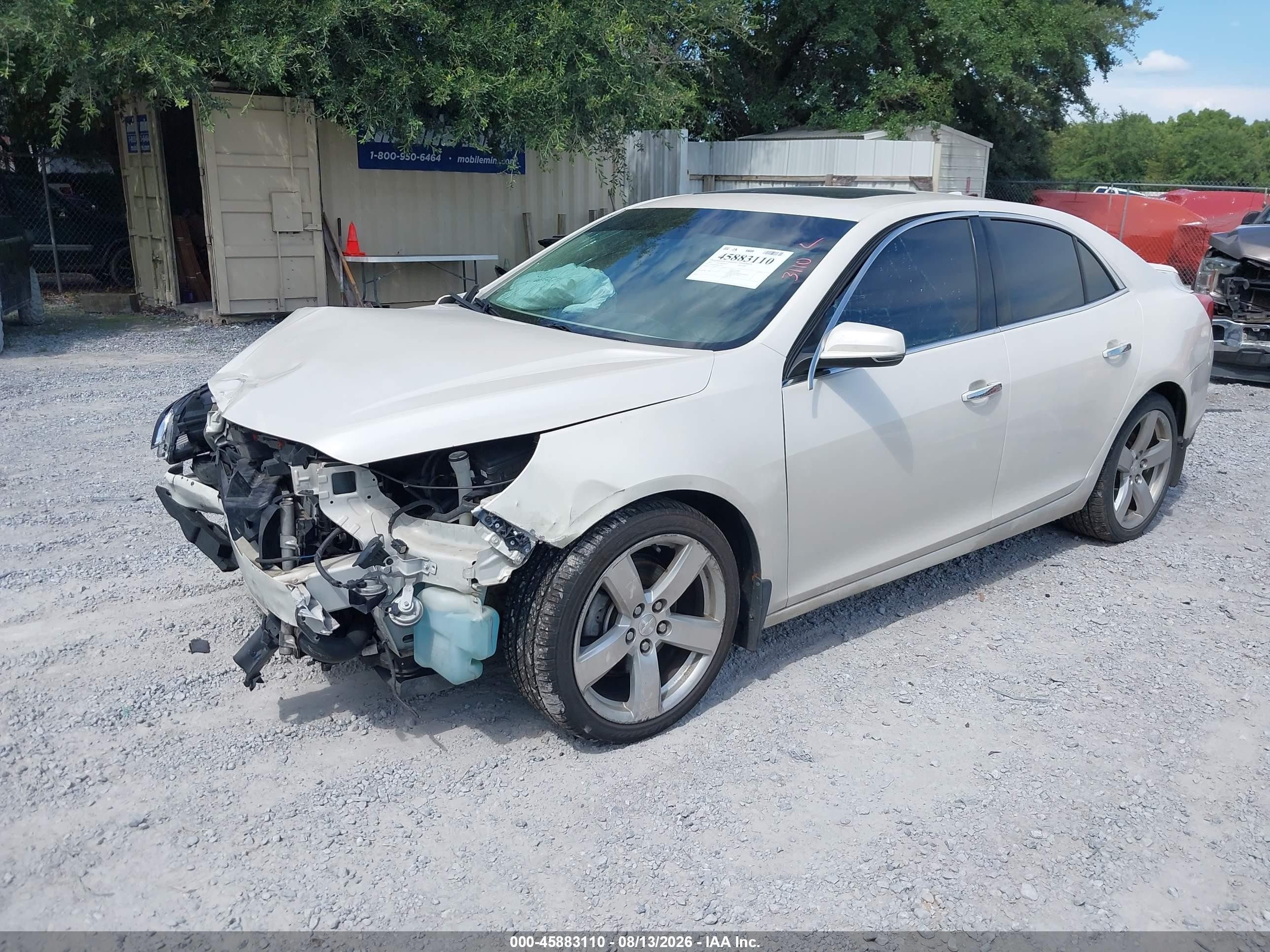 2013 Chevrolet Malibu 2lz White vin: 1G11J5SX2DF223841