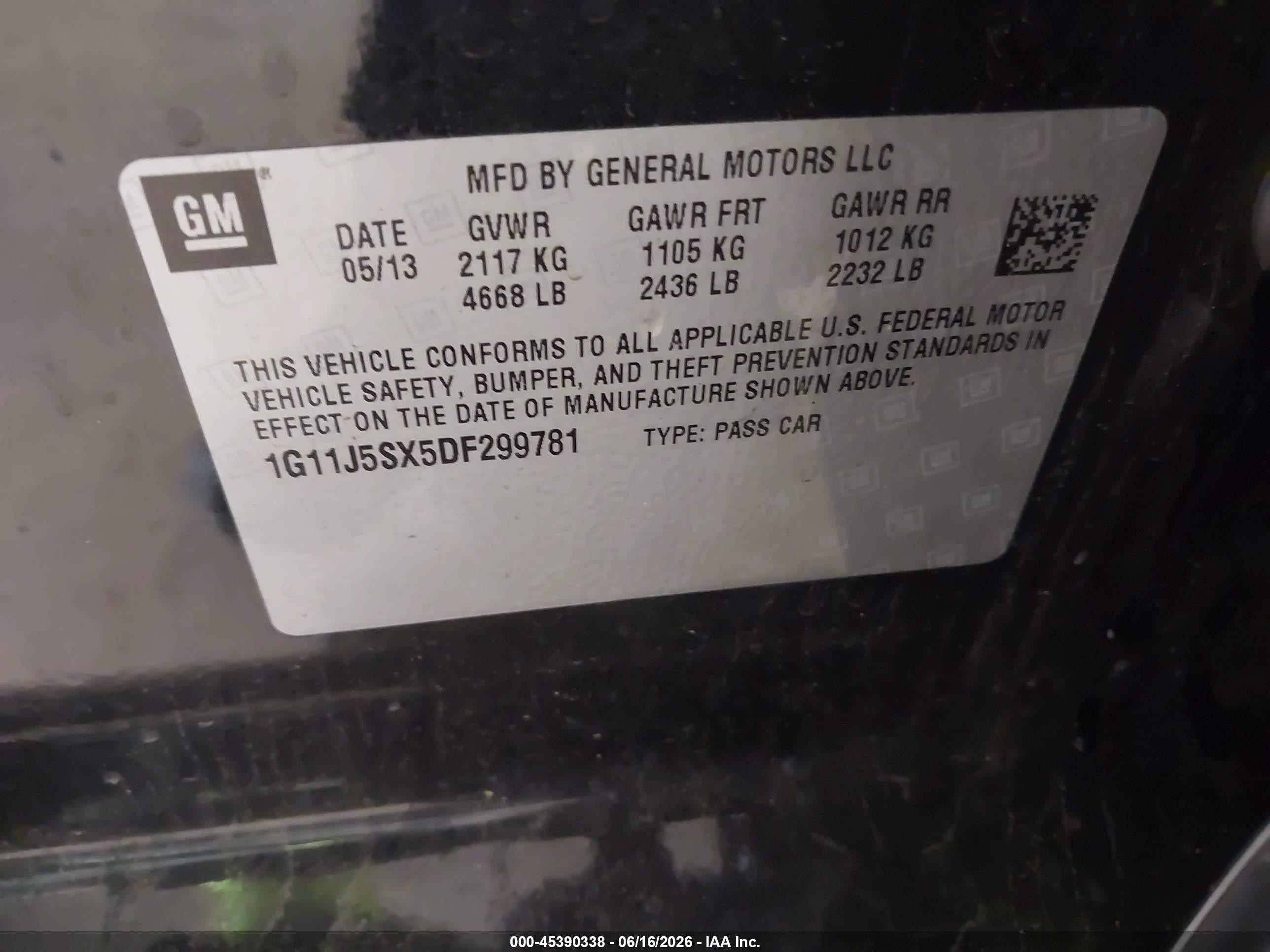2013 Chevrolet Malibu 2lz Black vin: 1G11J5SX5DF299781