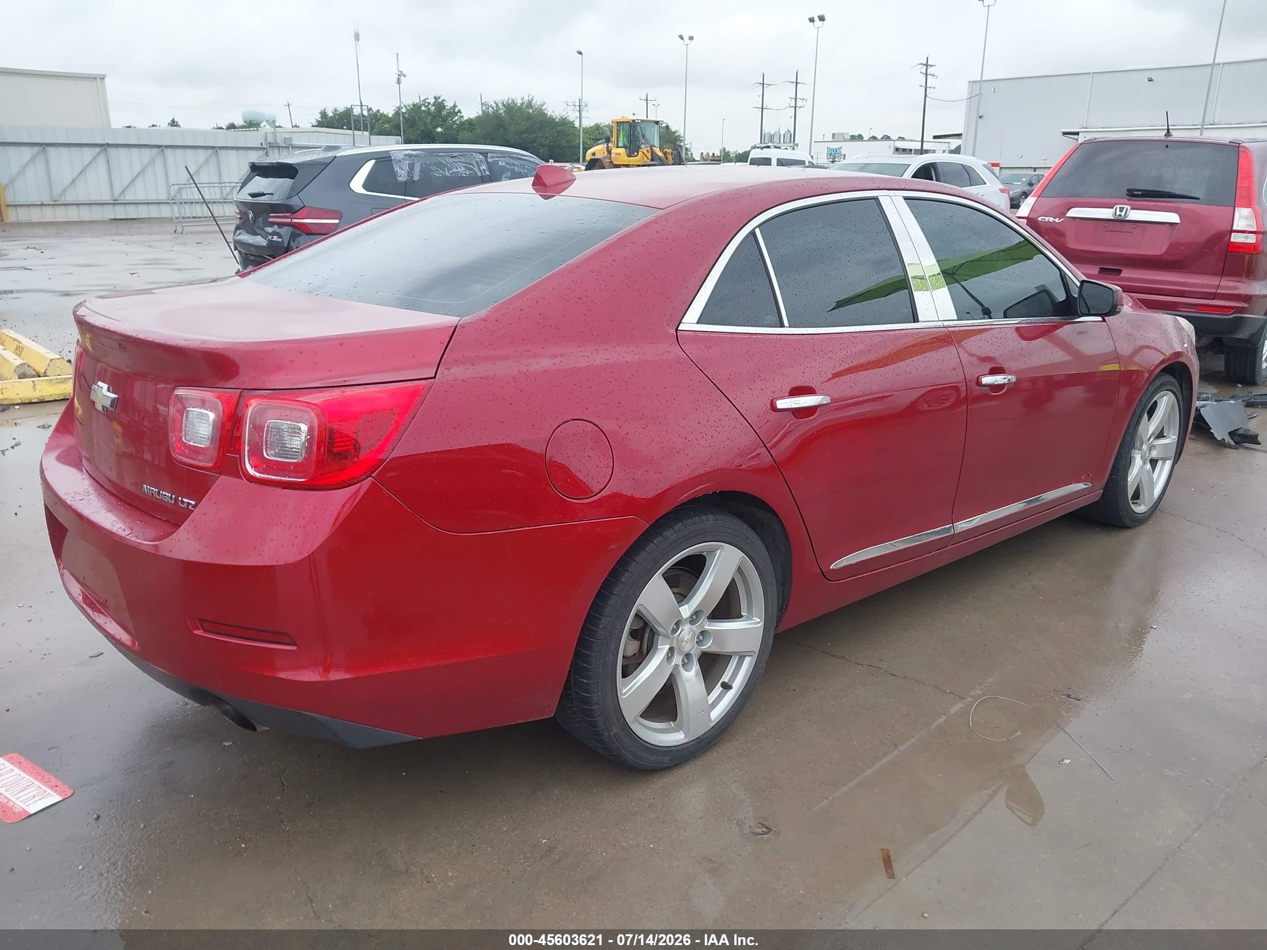 2013 Chevrolet Malibu 2lz Red vin: 1G11J5SX6DF340693