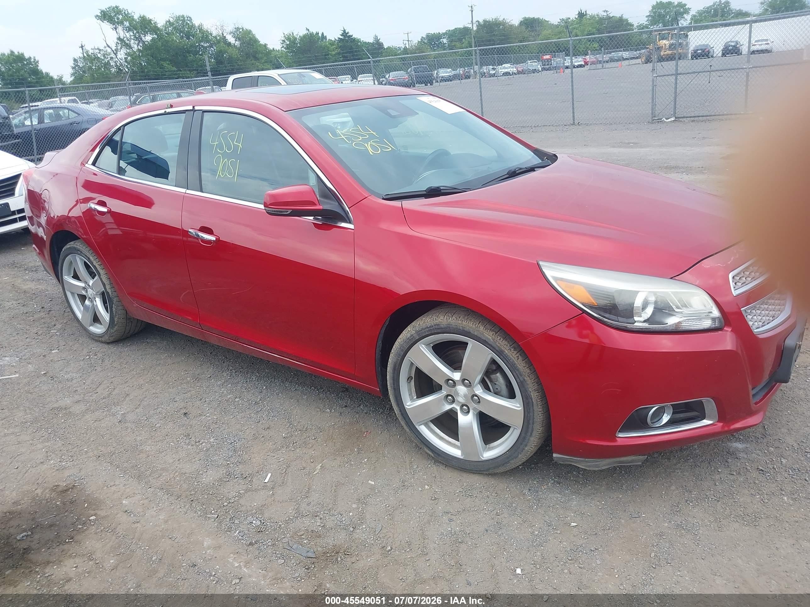 2013 Chevrolet Malibu 2lz Red vin: 1G11J5SX7DF187077