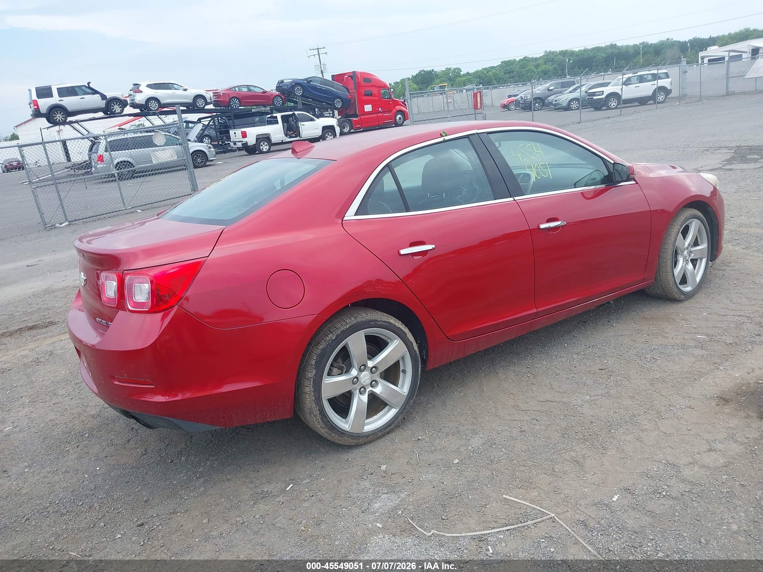 2013 Chevrolet Malibu 2lz Красный vin: 1G11J5SX7DF187077