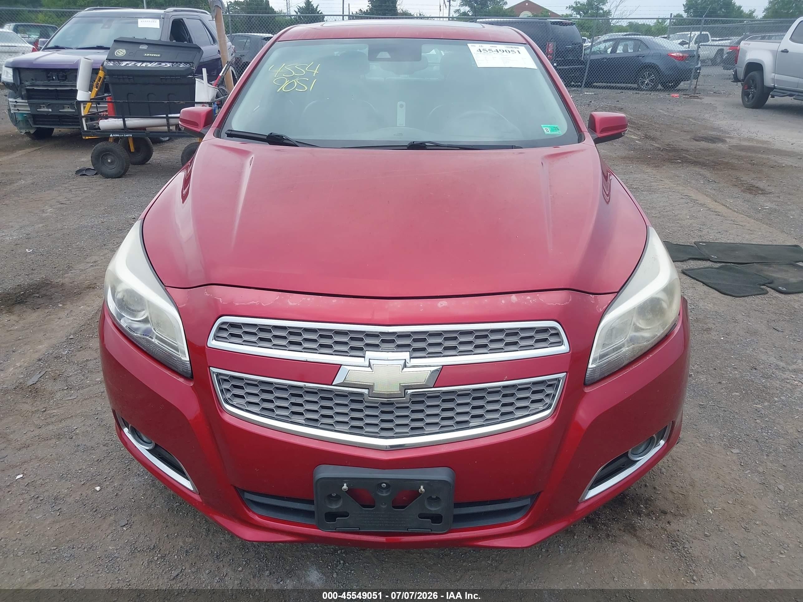 2013 Chevrolet Malibu 2lz Красный vin: 1G11J5SX7DF187077