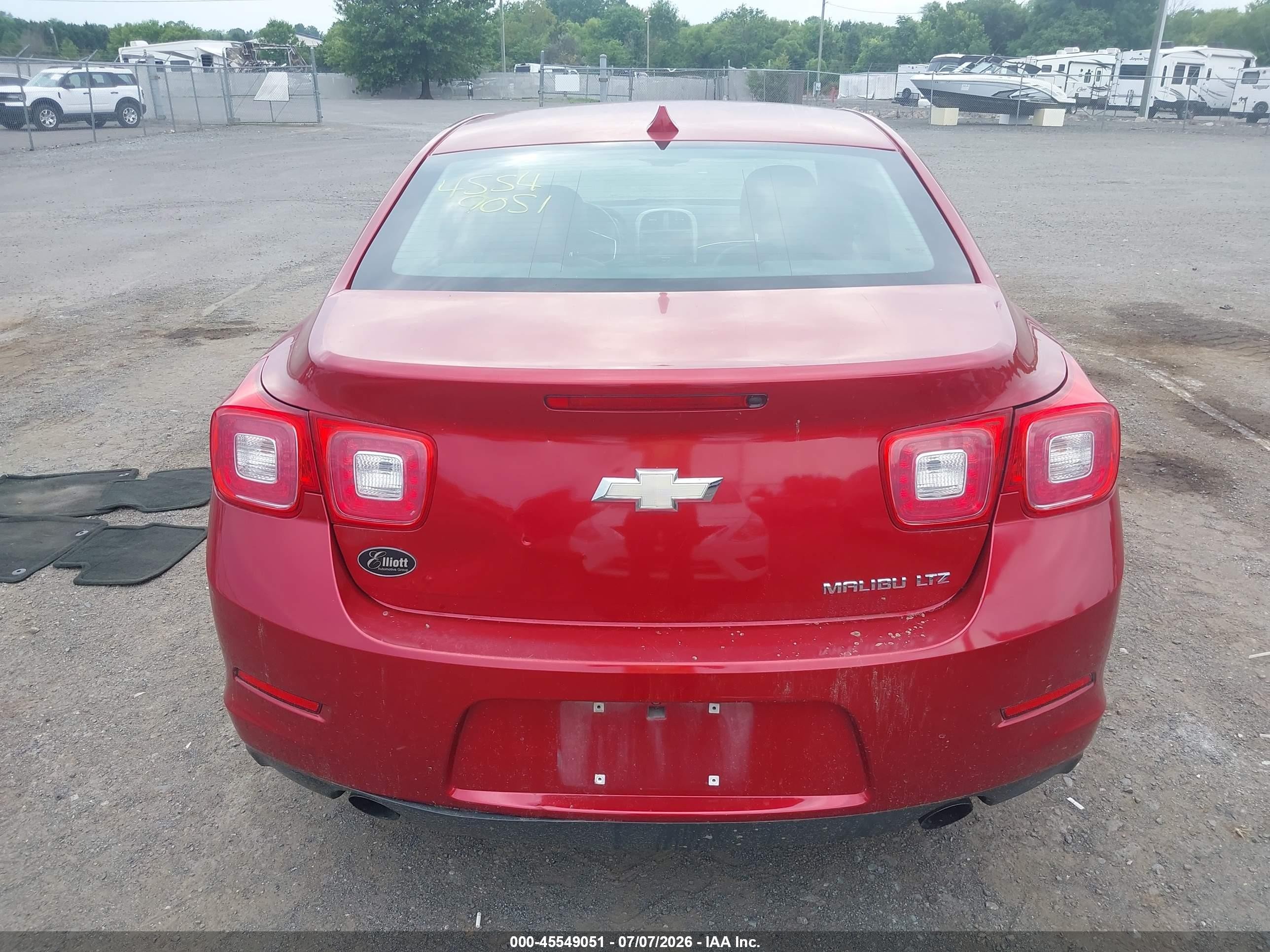 2013 Chevrolet Malibu 2lz Красный vin: 1G11J5SX7DF187077