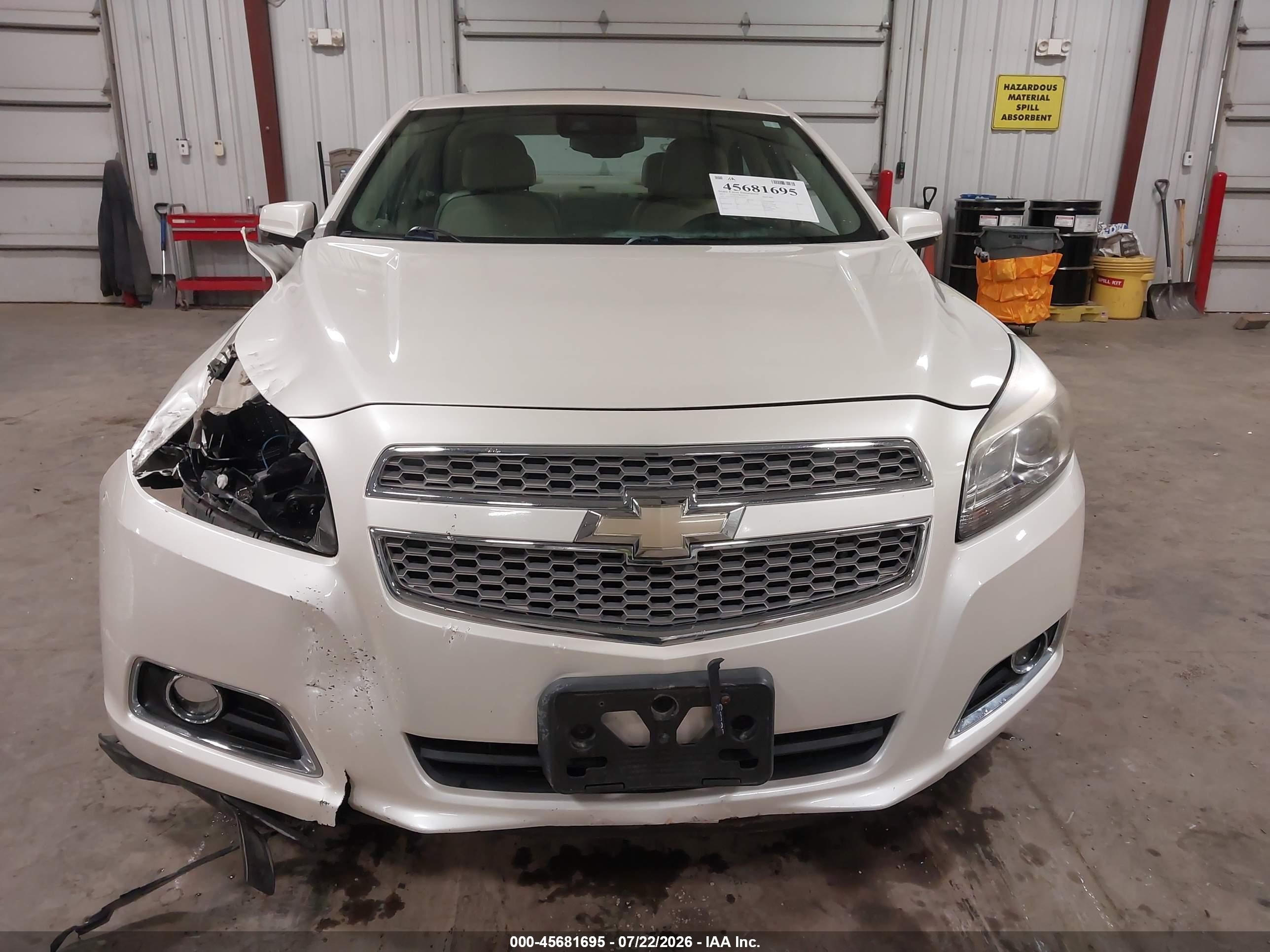 2013 Chevrolet Malibu 2lz White vin: 1G11J5SXXDF187588