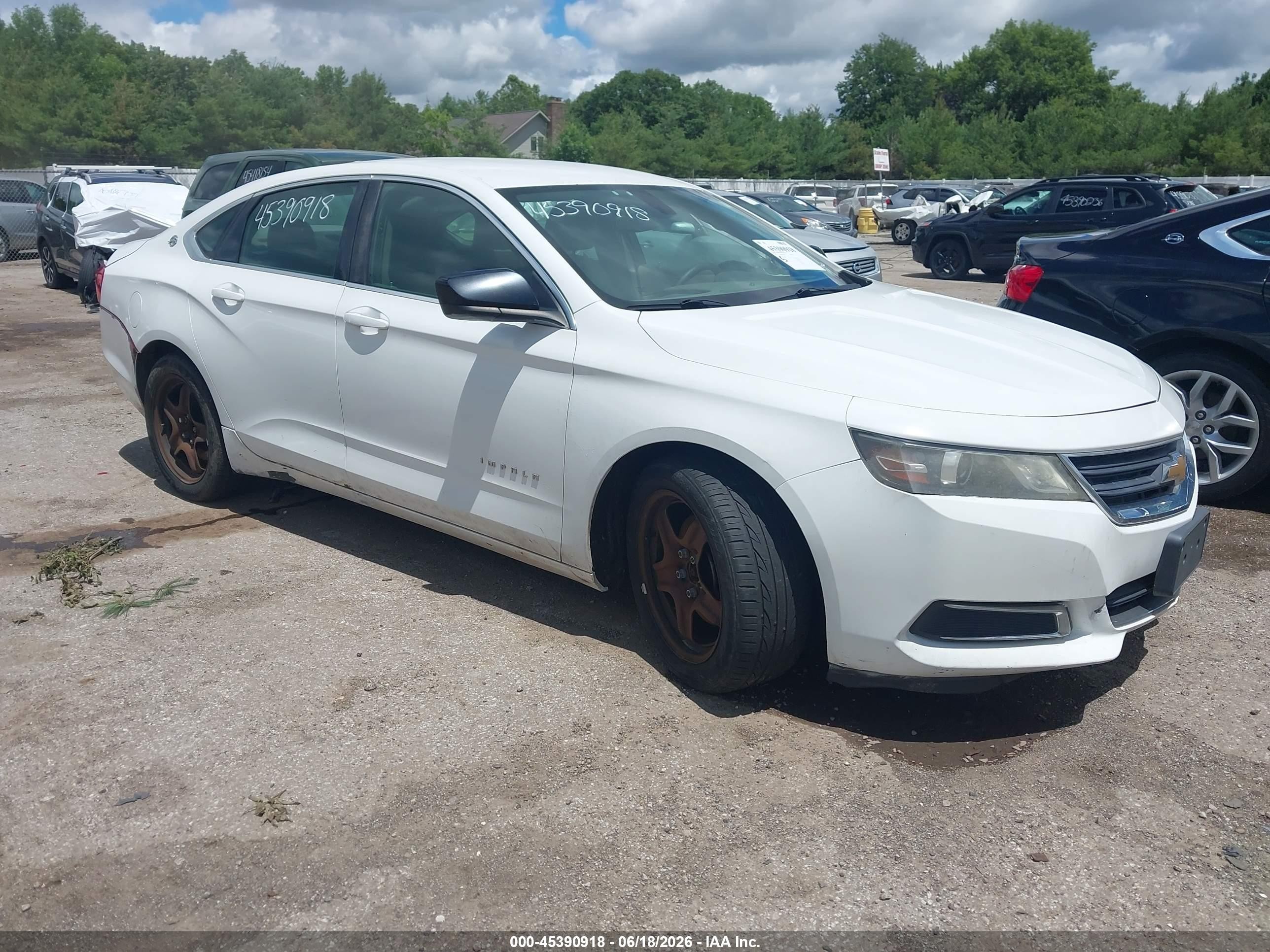 2015 Chevrolet Impala 1fl White vin: 1G11X5SL2FU101006