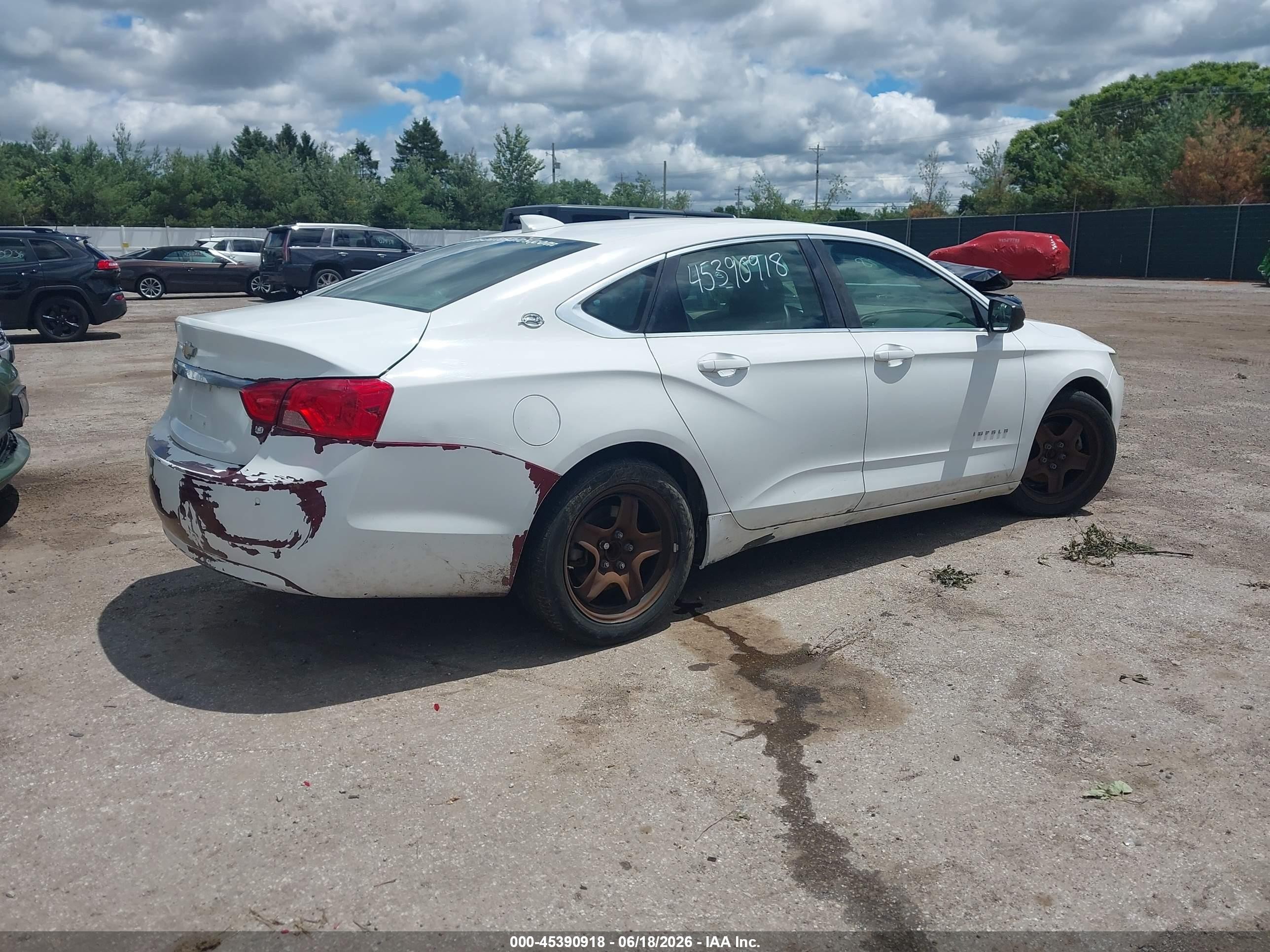 2015 Chevrolet Impala 1fl White vin: 1G11X5SL2FU101006