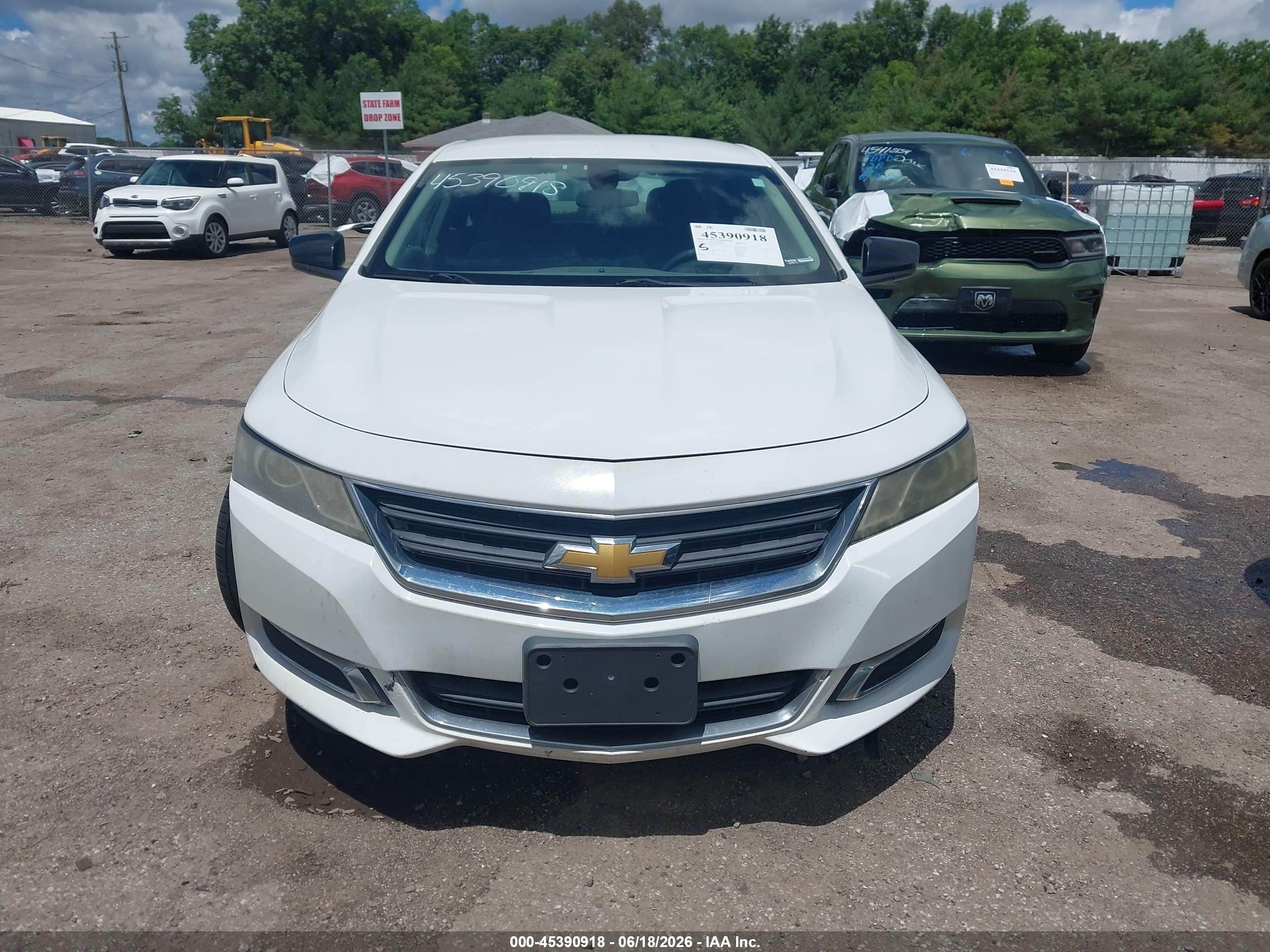 2015 Chevrolet Impala 1fl White vin: 1G11X5SL2FU101006