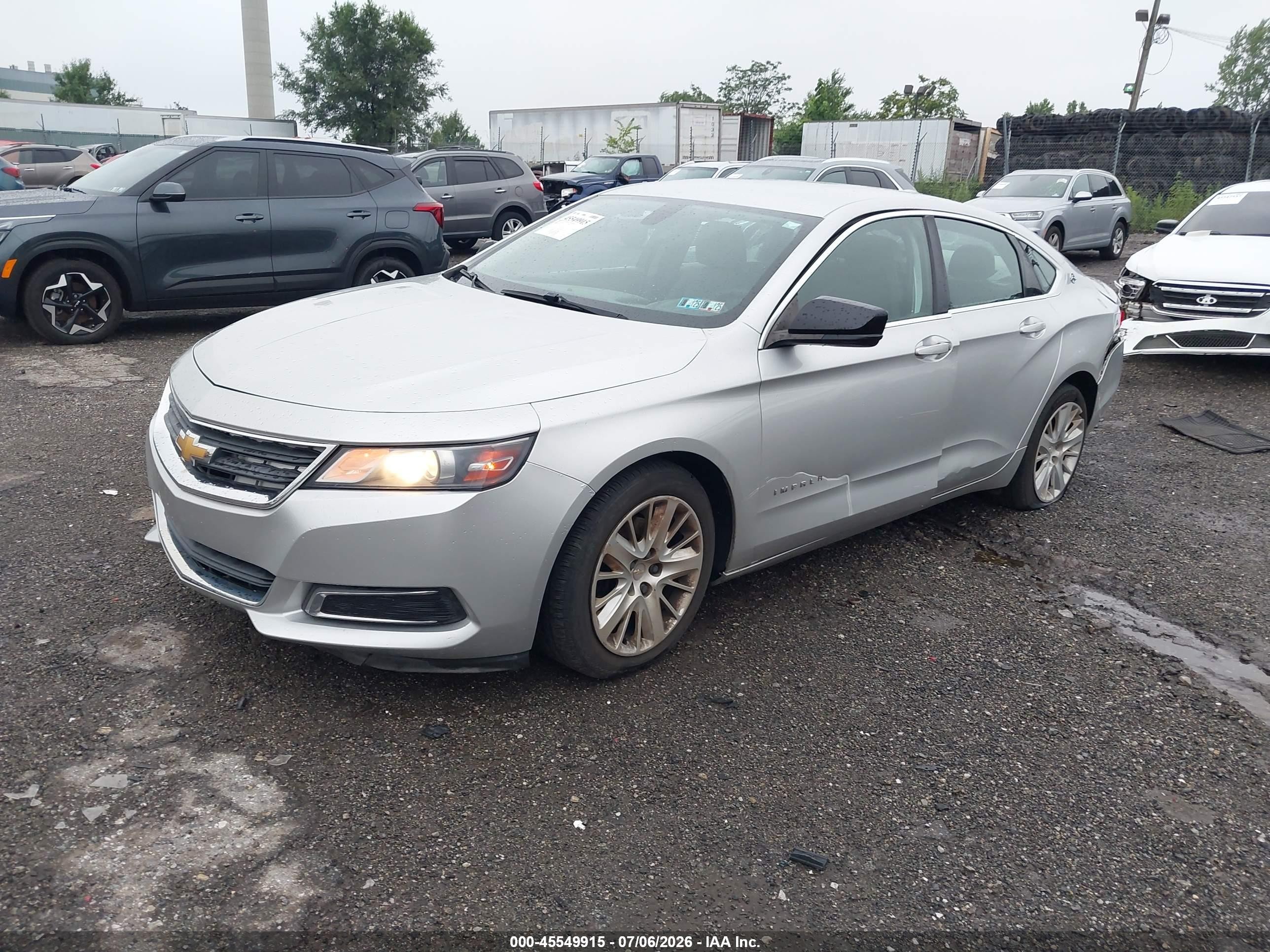 2015 Chevrolet Impala 1fl Серебряный vin: 1G11X5SL2FU131980