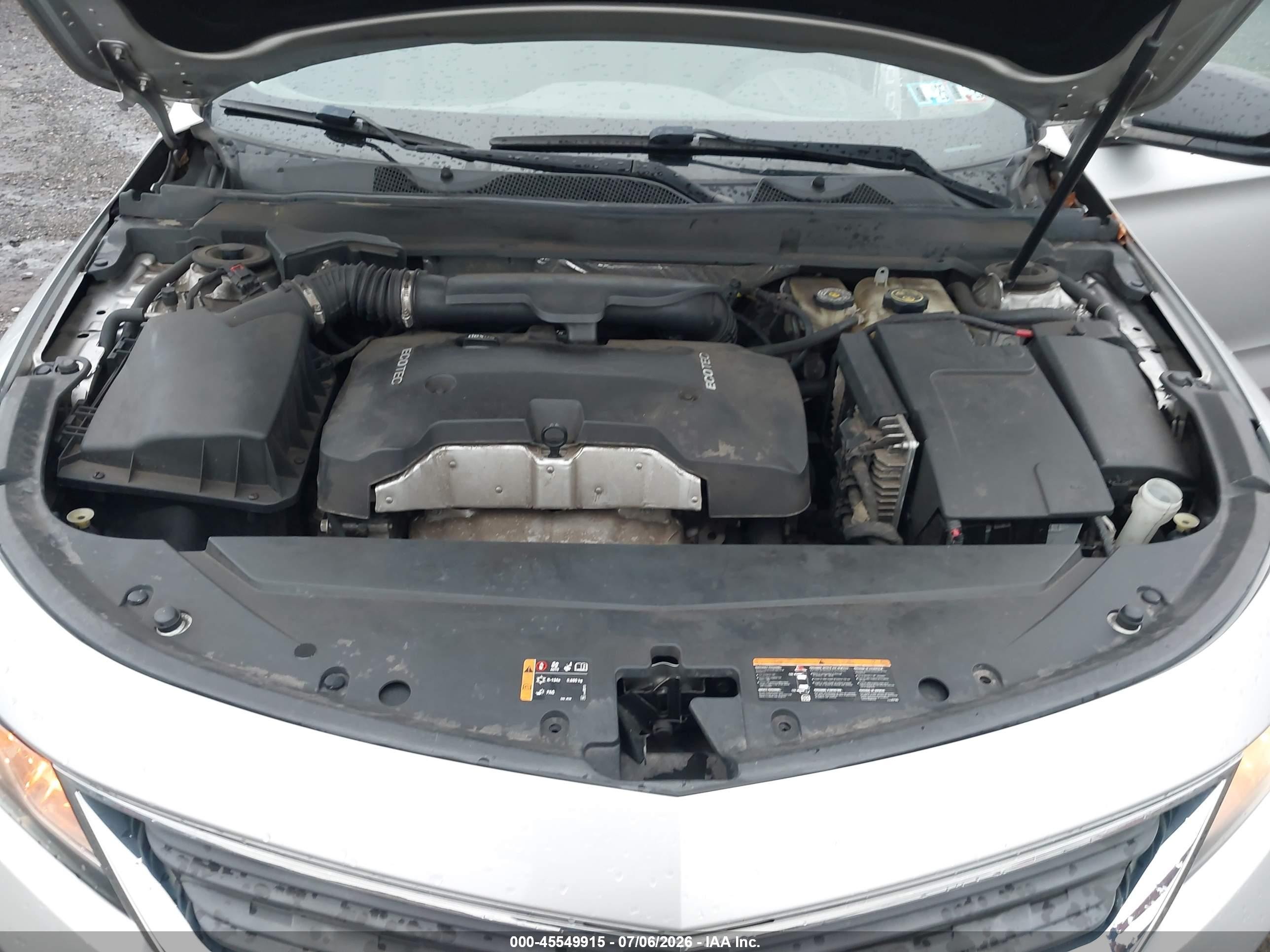 2015 Chevrolet Impala 1fl Серебряный vin: 1G11X5SL2FU131980