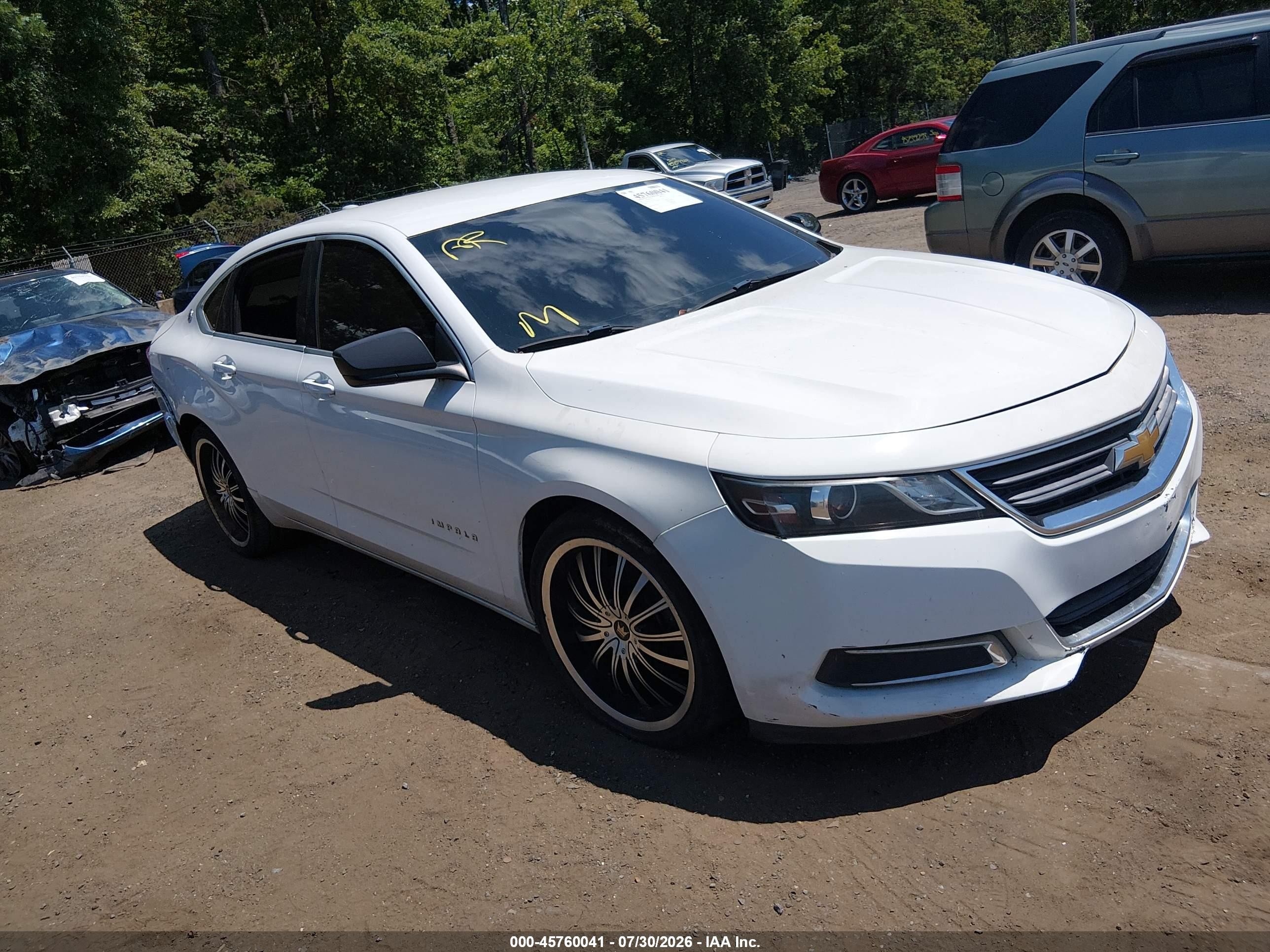 2015 Chevrolet Impala 1fl White vin: 1G11X5SL5FU138759