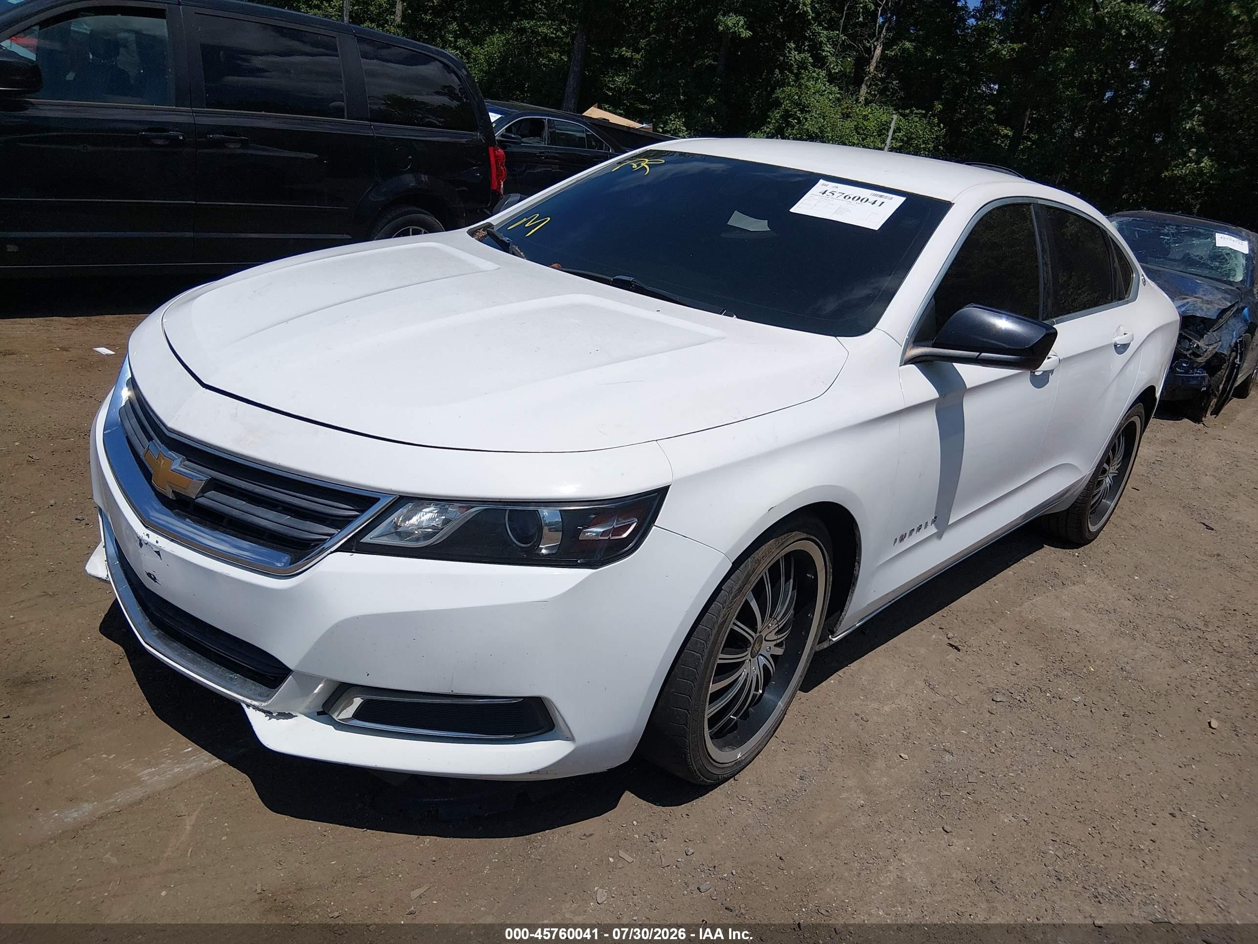 2015 Chevrolet Impala 1fl White vin: 1G11X5SL5FU138759
