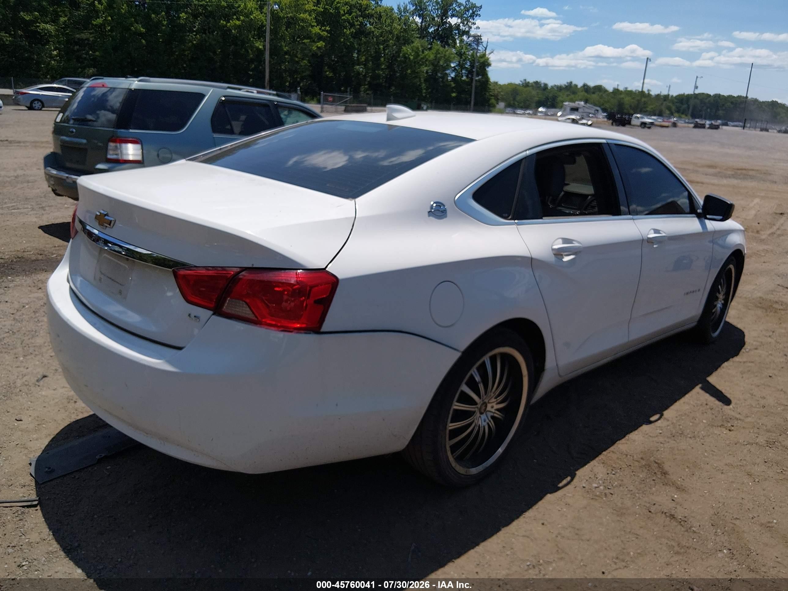 2015 Chevrolet Impala 1fl White vin: 1G11X5SL5FU138759