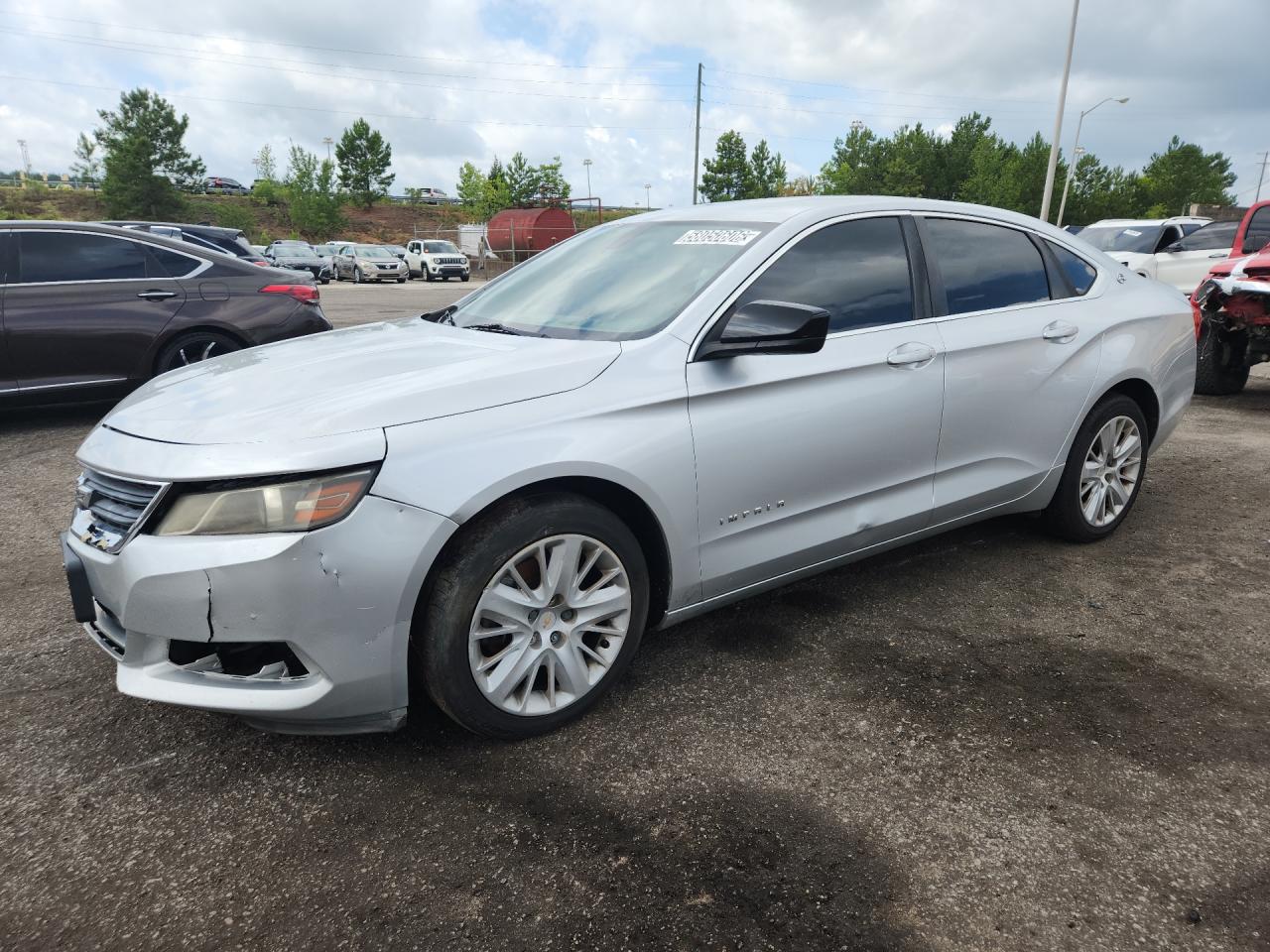 2014 Chevrolet Impala Ls Silver vin: 1G11Y5SL2EU104676 Damage: Left Front Fender, Dent(S) W/ Paint Dmg, 2 To 3 Inches