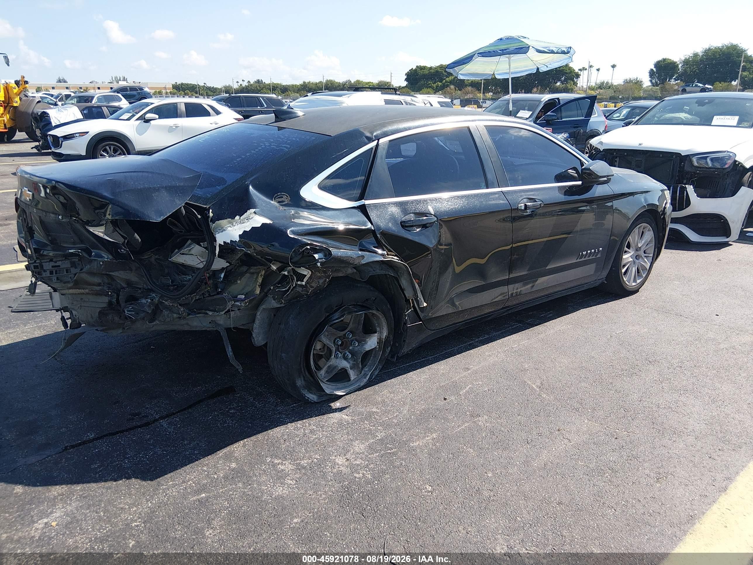 2015 Chevrolet Impala Ls Black vin: 1G11Z5SL1FU106918
