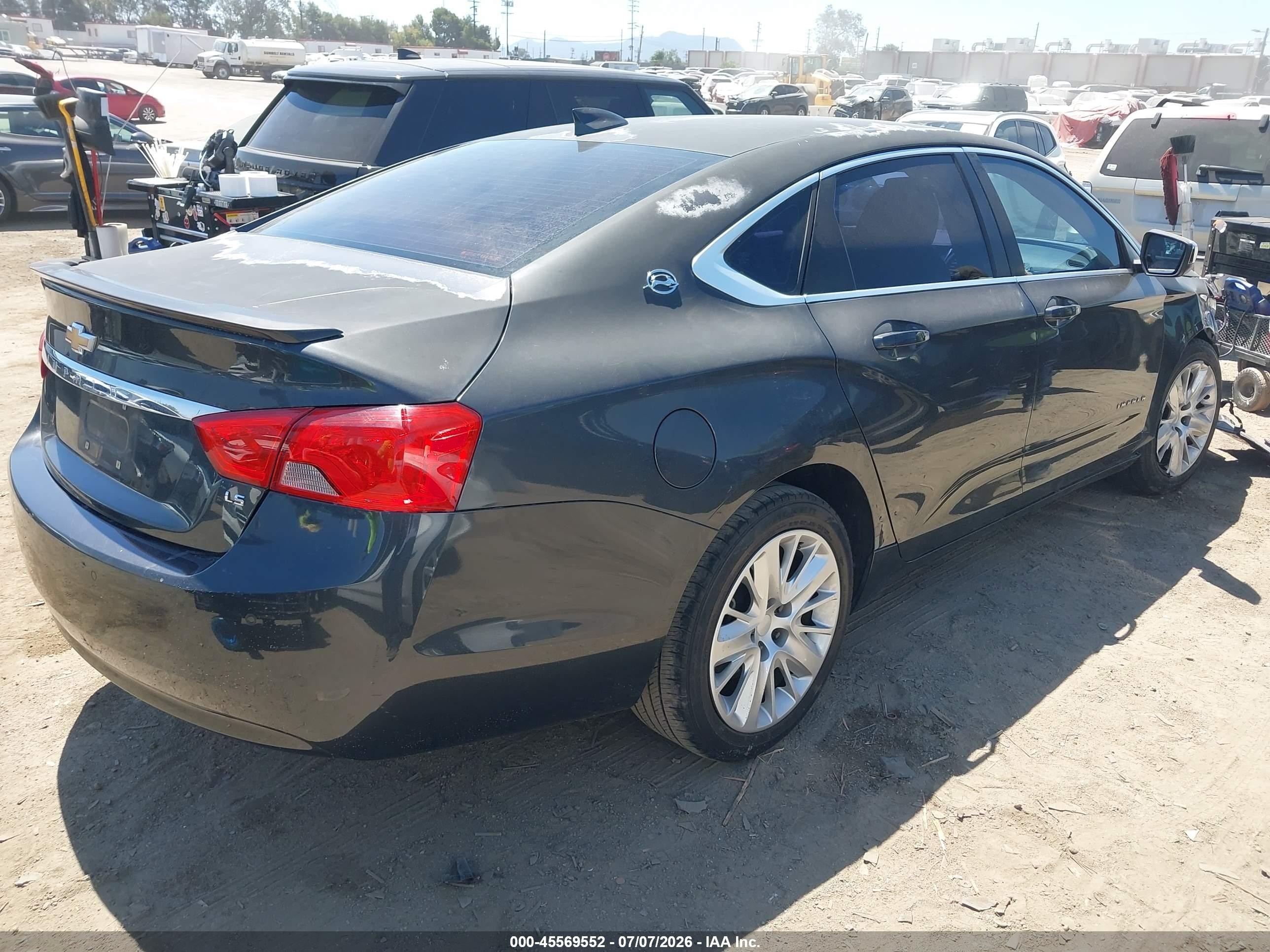2015 Chevrolet Impala Ls Gray vin: 1G11Z5SL5FU127920