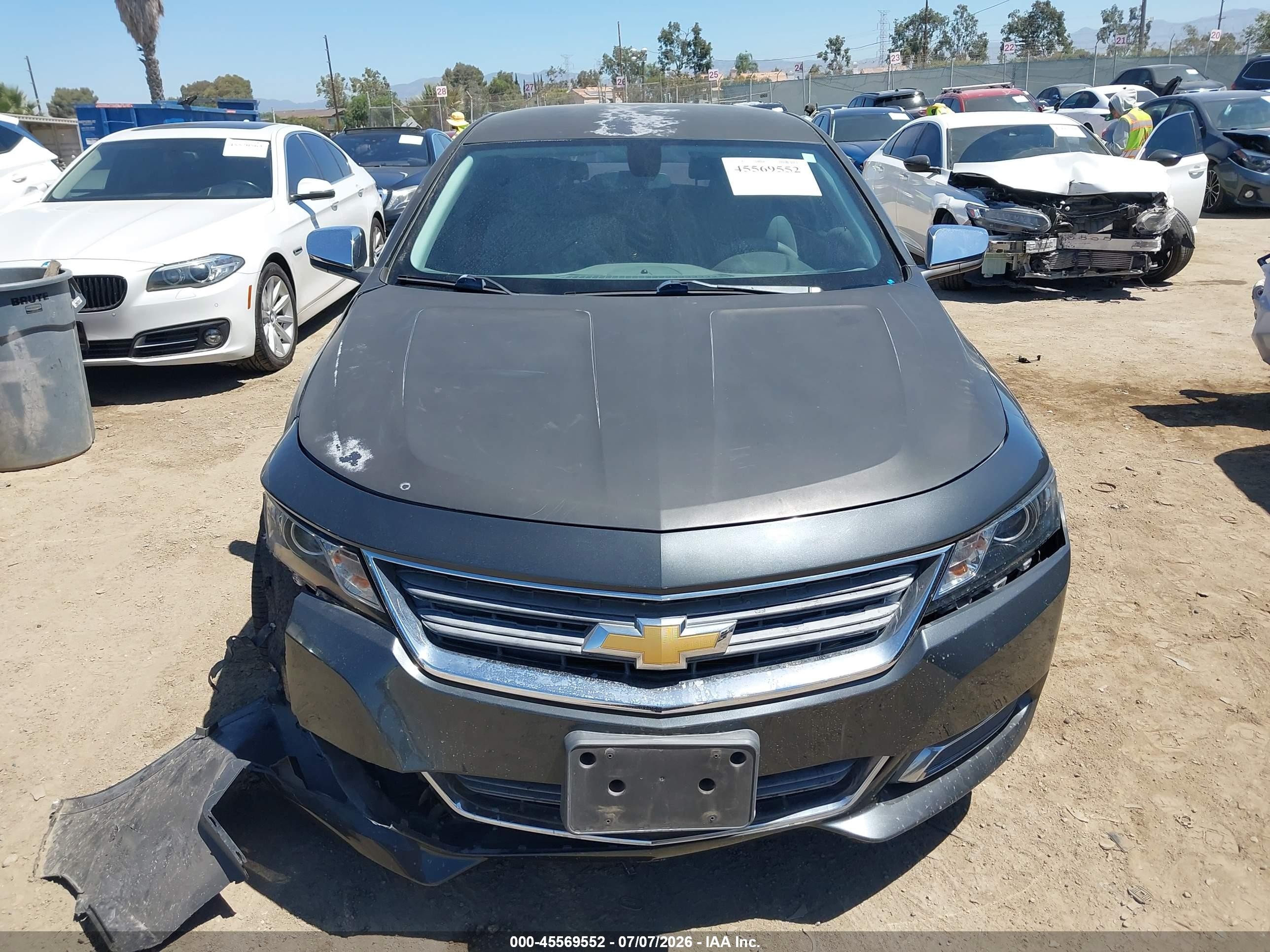 2015 Chevrolet Impala Ls Gray vin: 1G11Z5SL5FU127920
