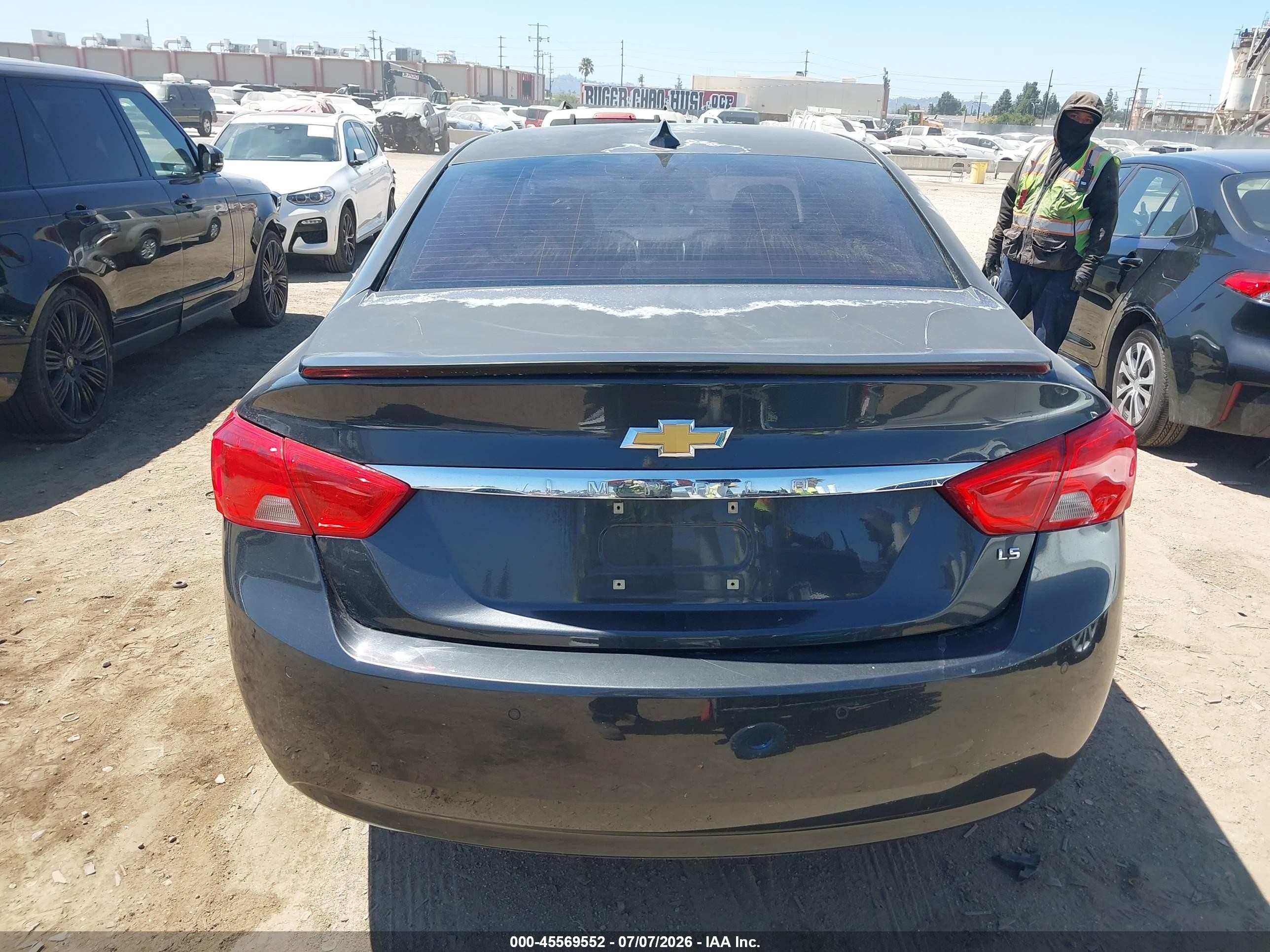 2015 Chevrolet Impala Ls Gray vin: 1G11Z5SL5FU127920