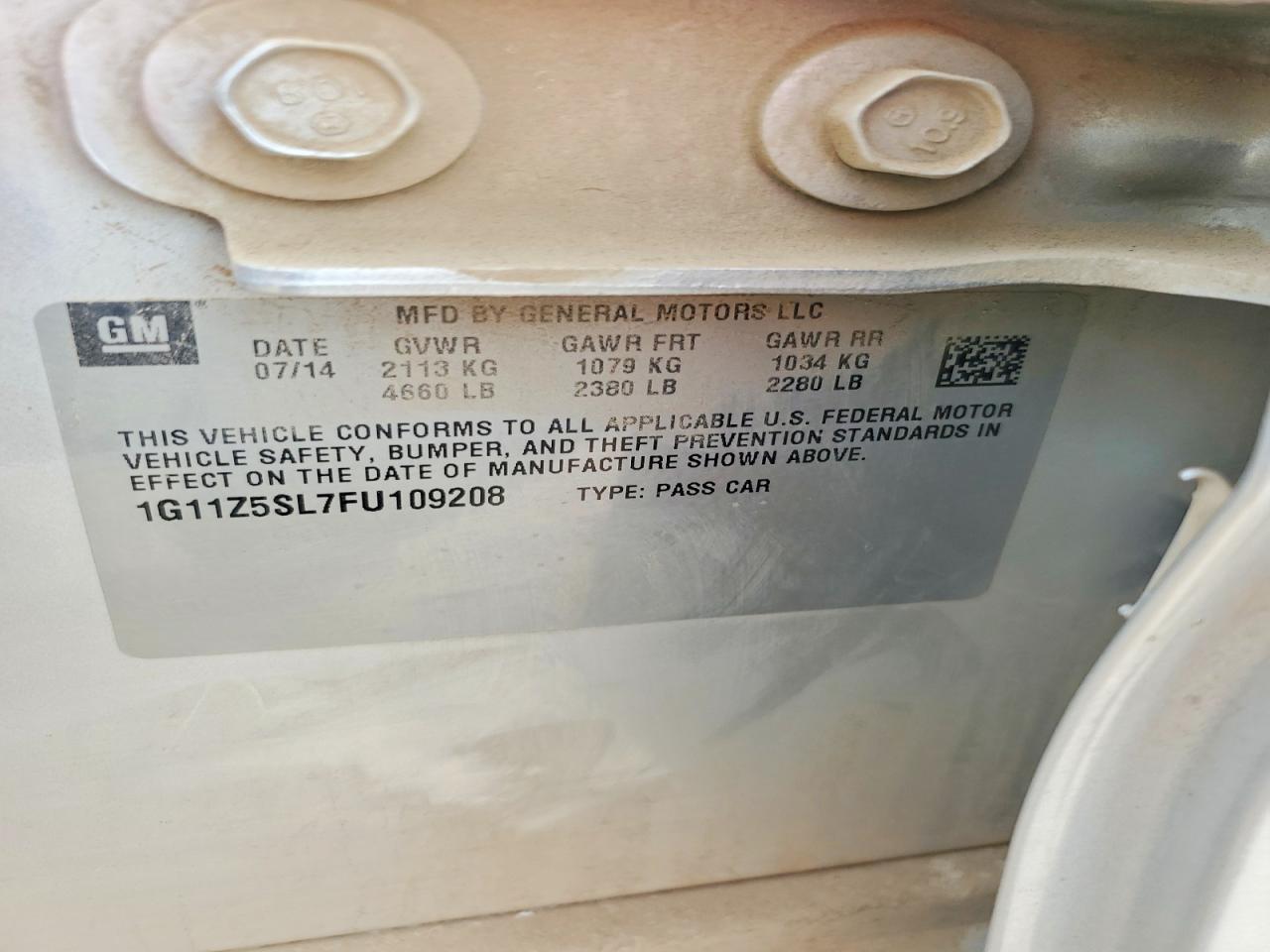 2015 Chevrolet Impala Ls Silver vin: 1G11Z5SL7FU109208
