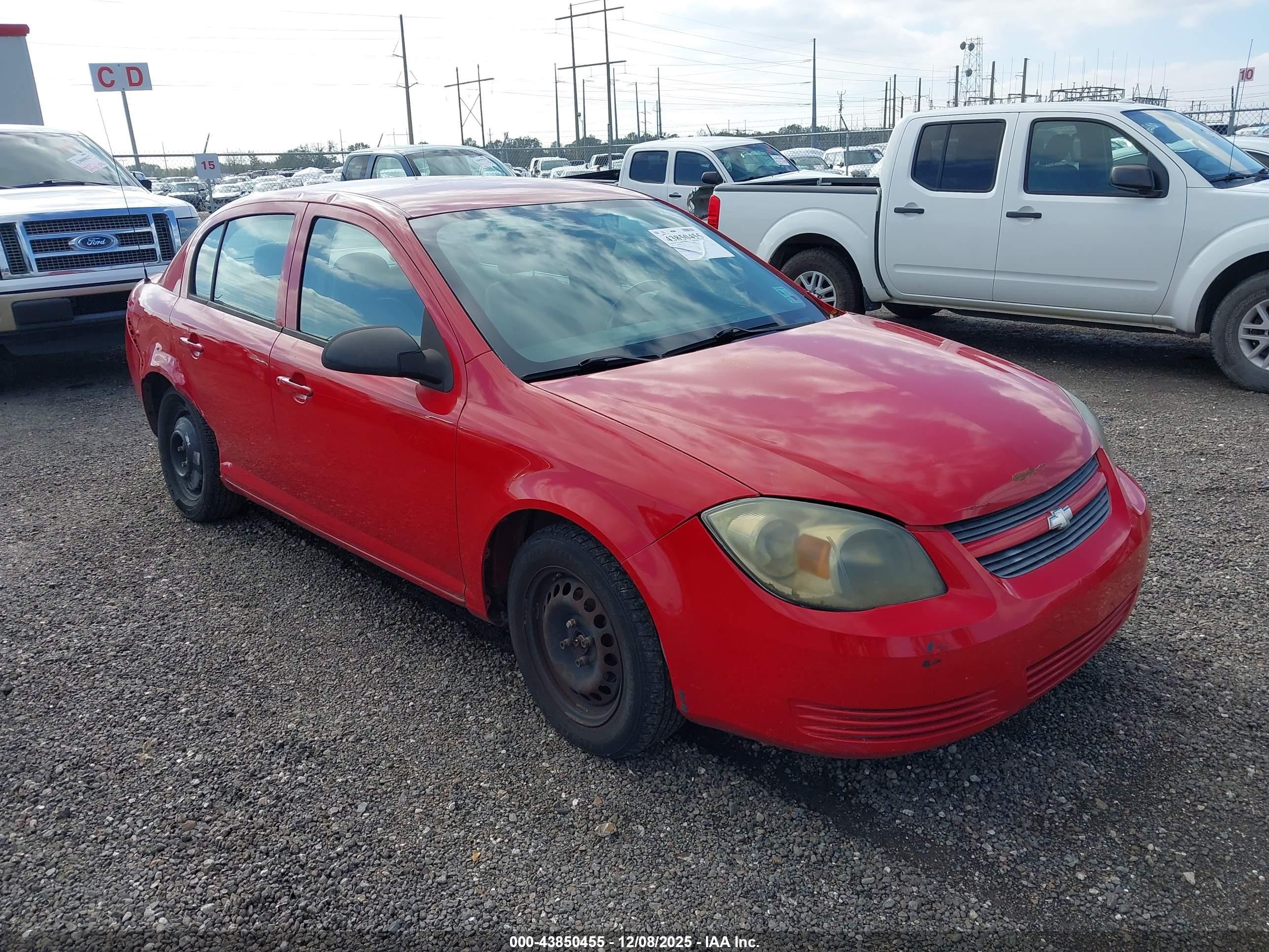 2010 Chevrolet Cobalt Ls Red vin: 1G1AB5F56A7140540
