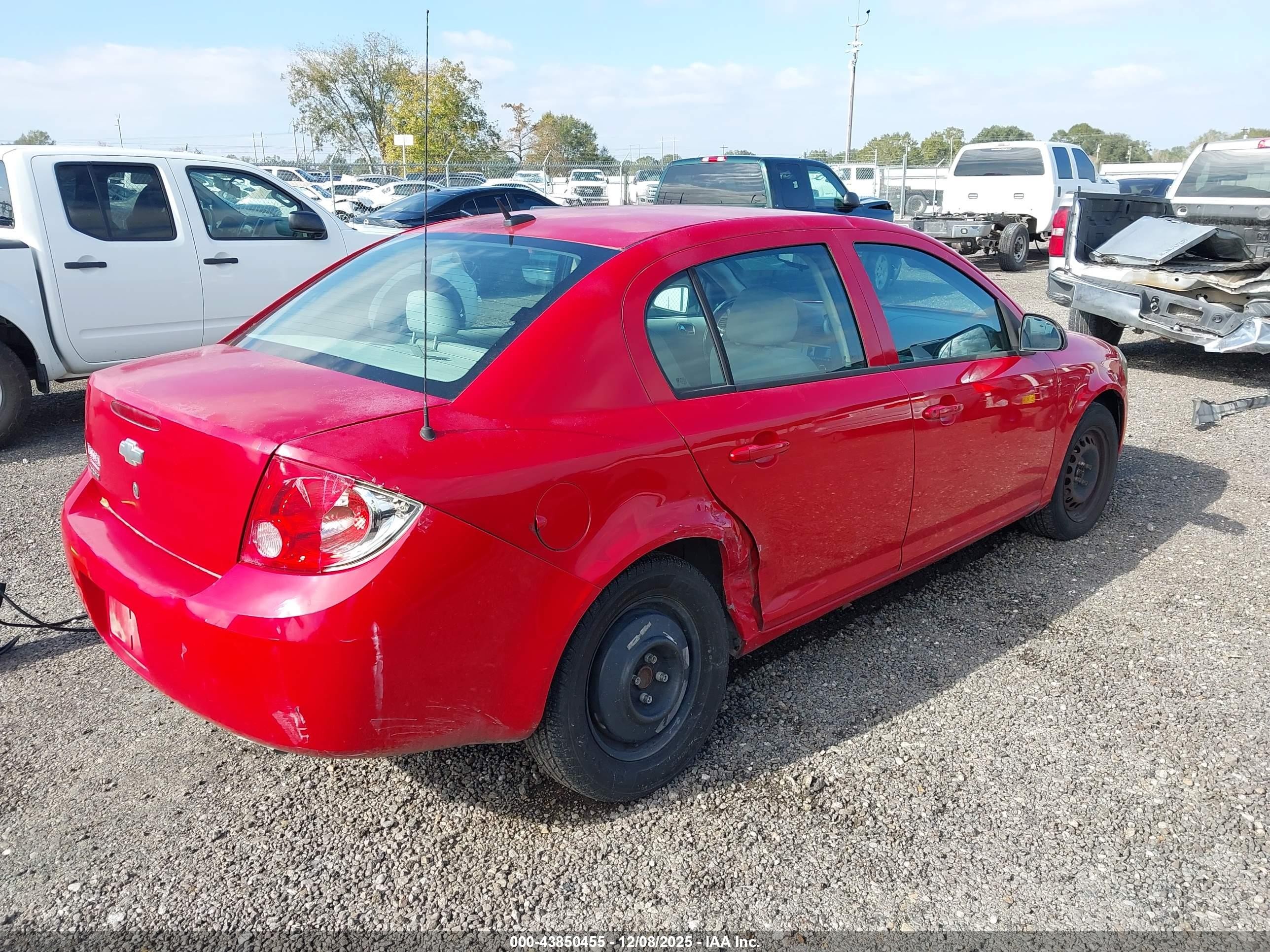 2010 Chevrolet Cobalt Ls Red vin: 1G1AB5F56A7140540