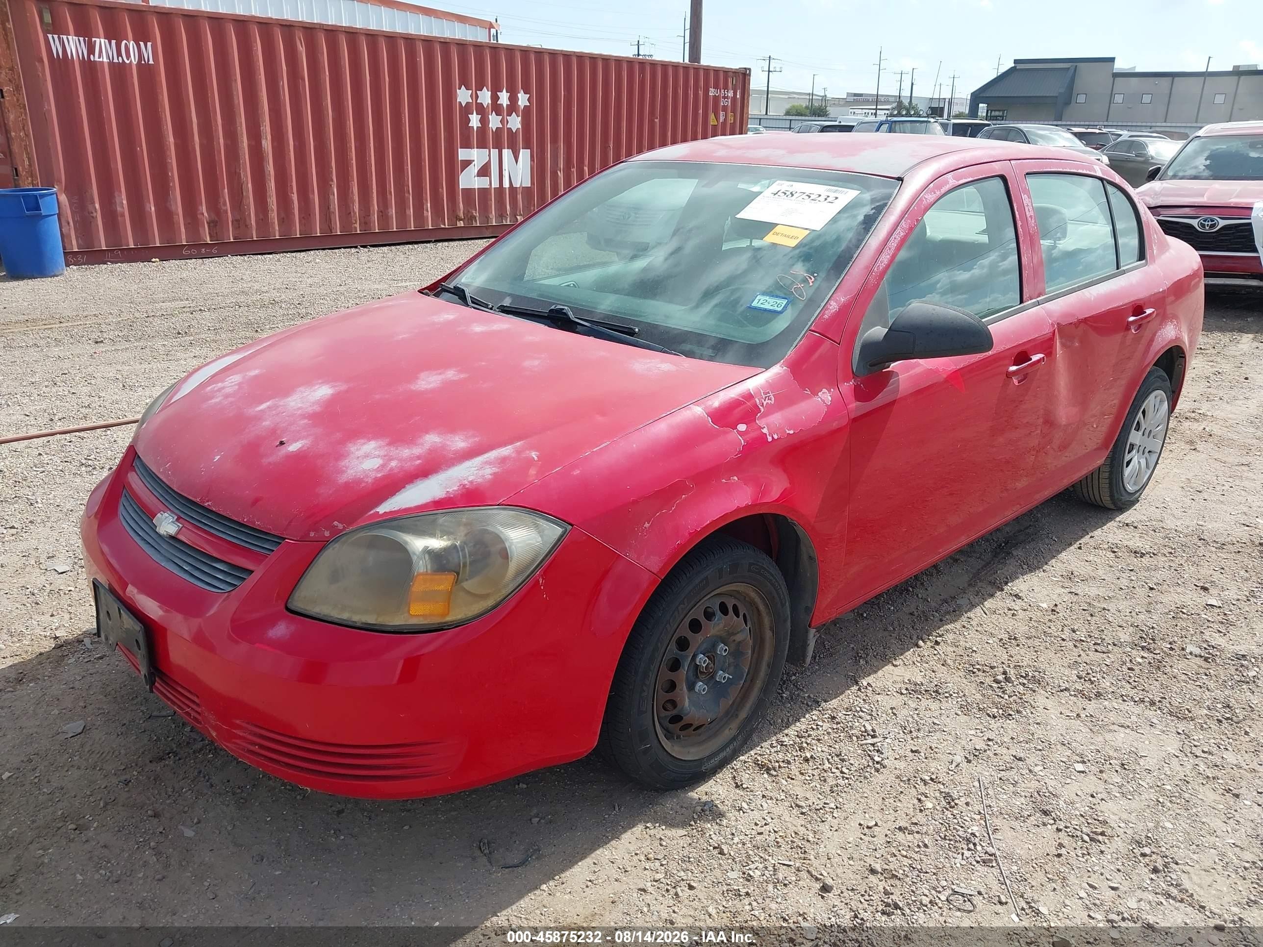 2010 Chevrolet Cobalt Ls Red vin: 1G1AB5F57A7217318