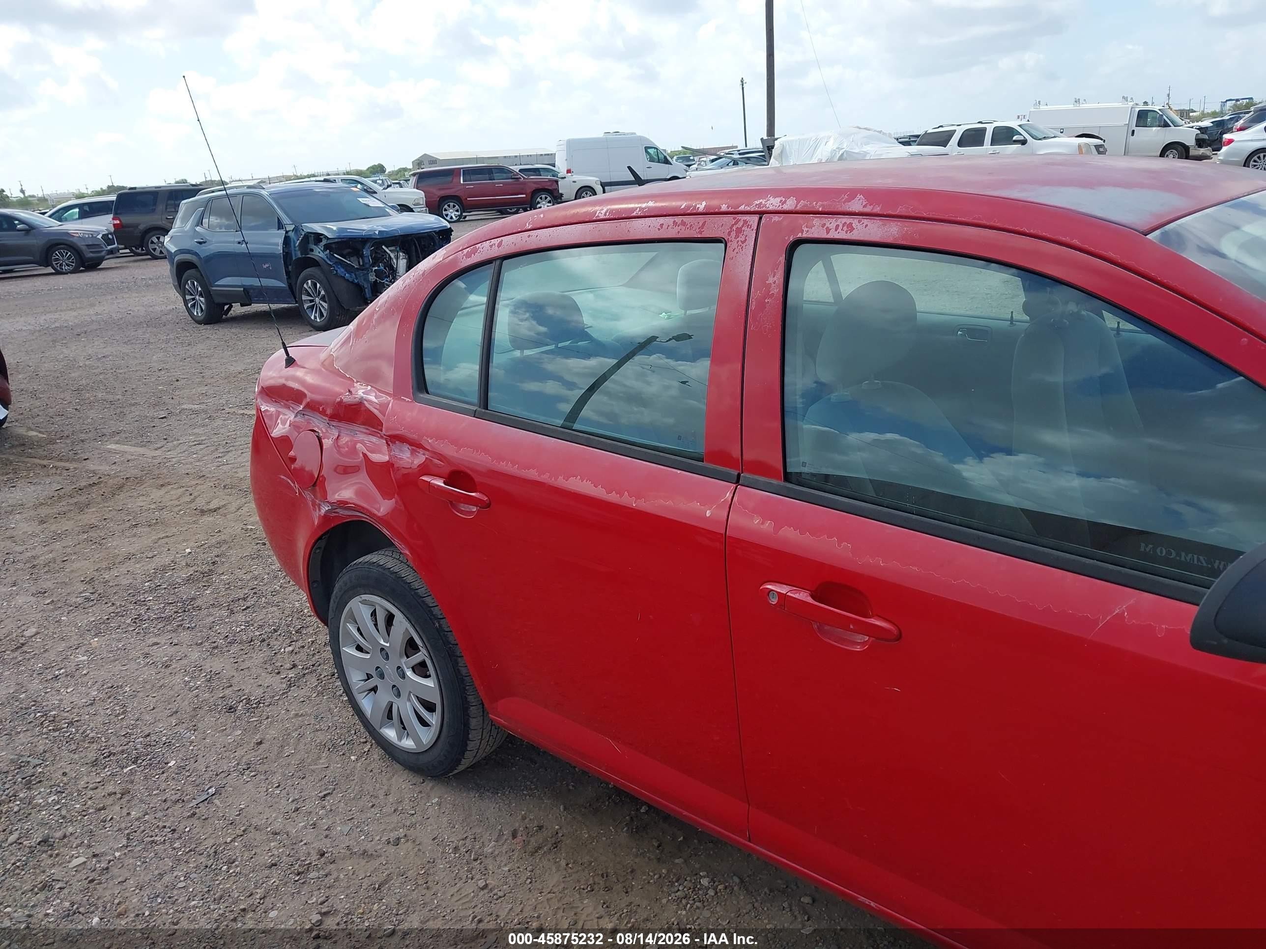 2010 Chevrolet Cobalt Ls Red vin: 1G1AB5F57A7217318