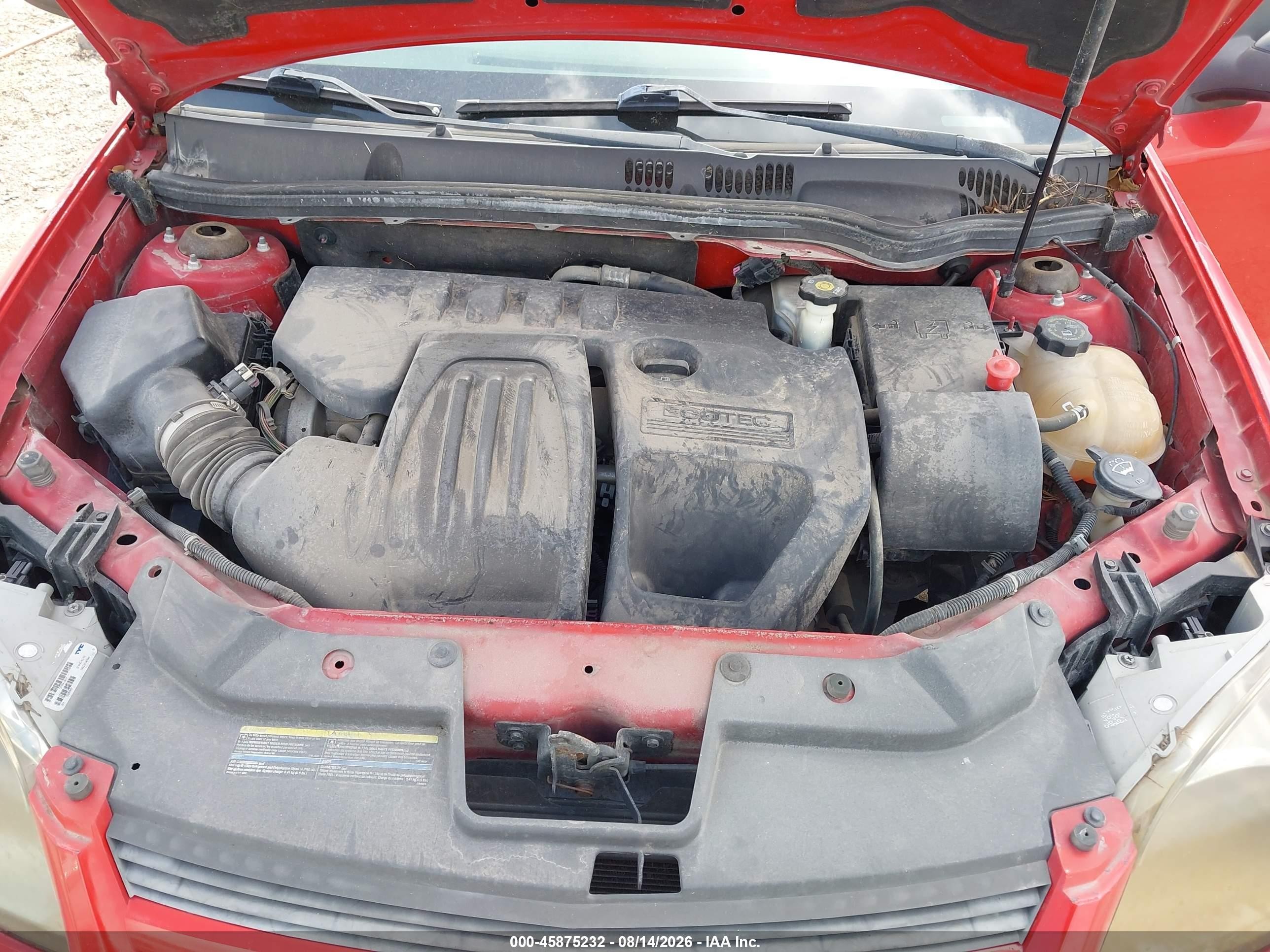 2010 Chevrolet Cobalt Ls Red vin: 1G1AB5F57A7217318