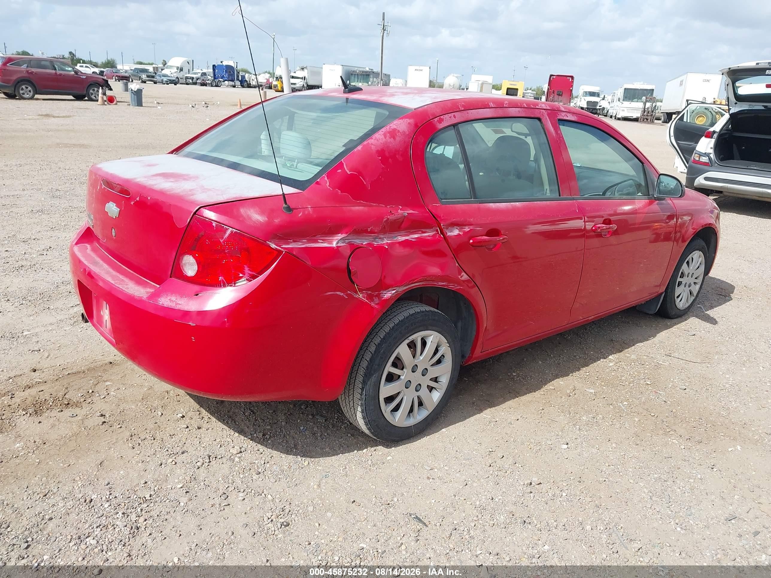 2010 Chevrolet Cobalt Ls Red vin: 1G1AB5F57A7217318
