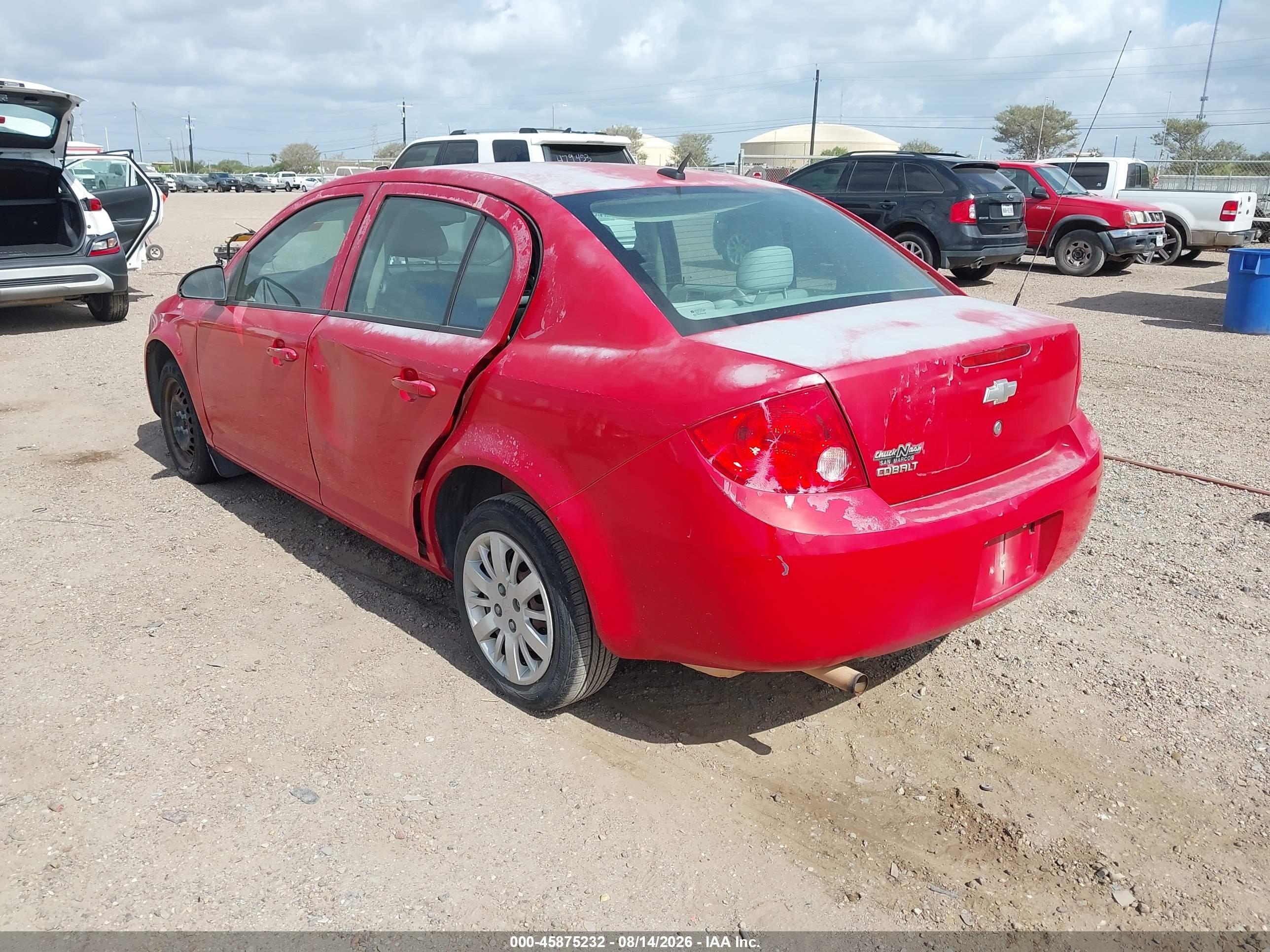 2010 Chevrolet Cobalt Ls Red vin: 1G1AB5F57A7217318