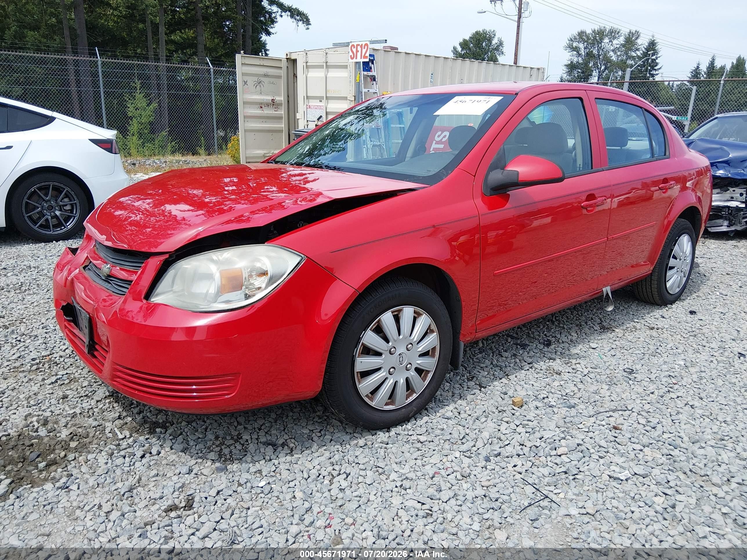2010 Chevrolet Cobalt Lt Красный vin: 1G1AD5F50A7211869