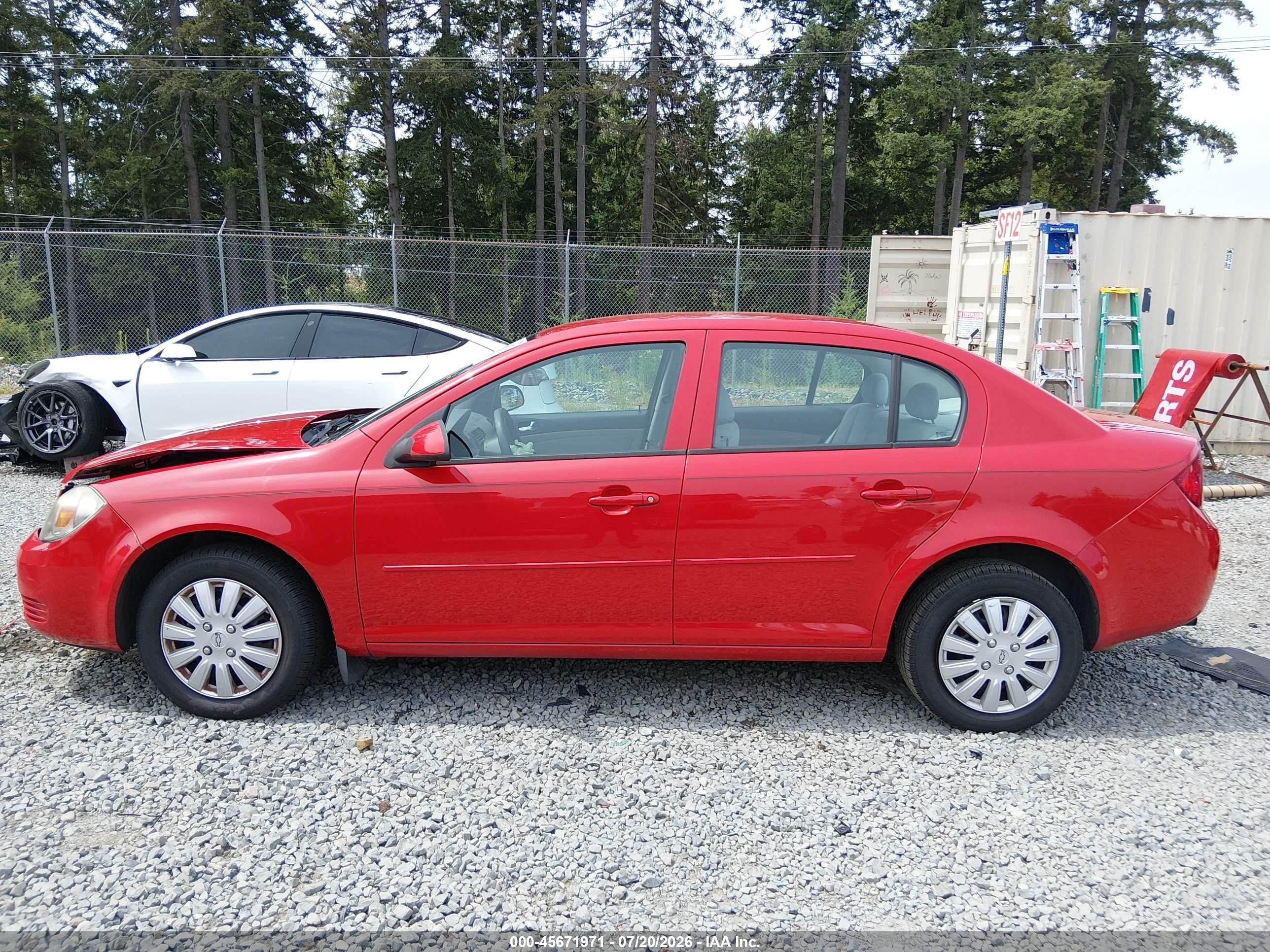 2010 Chevrolet Cobalt Lt Красный vin: 1G1AD5F50A7211869
