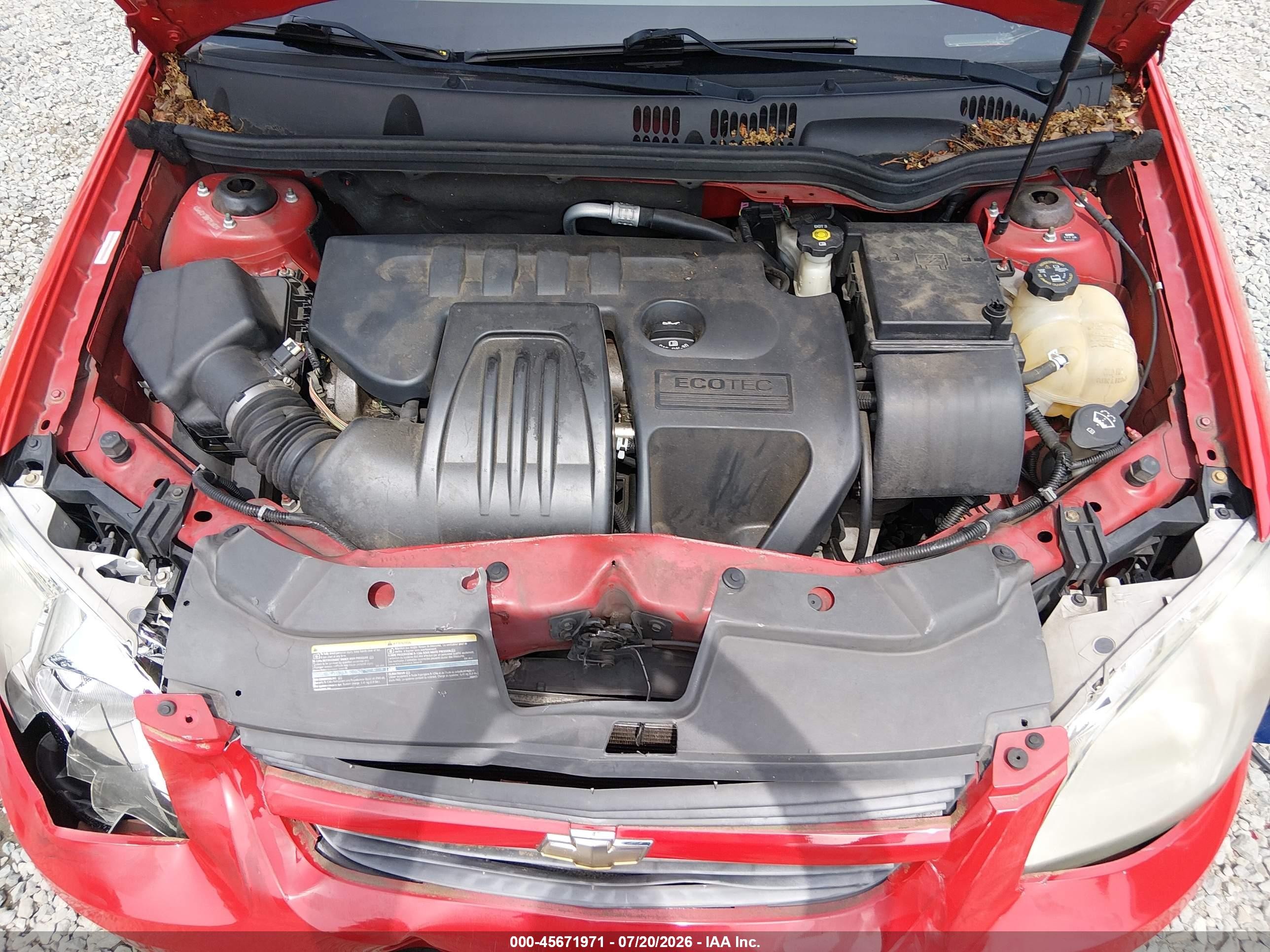 2010 Chevrolet Cobalt Lt Красный vin: 1G1AD5F50A7211869
