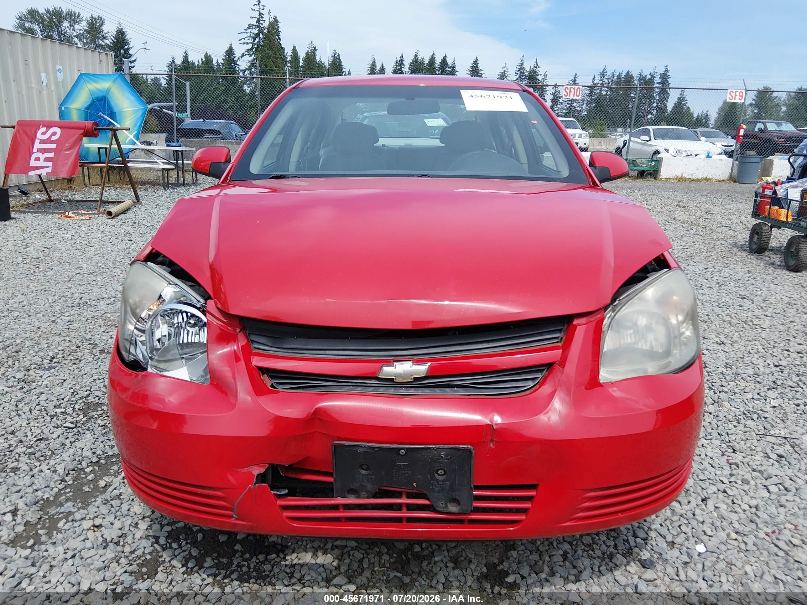 2010 Chevrolet Cobalt Lt Красный vin: 1G1AD5F50A7211869