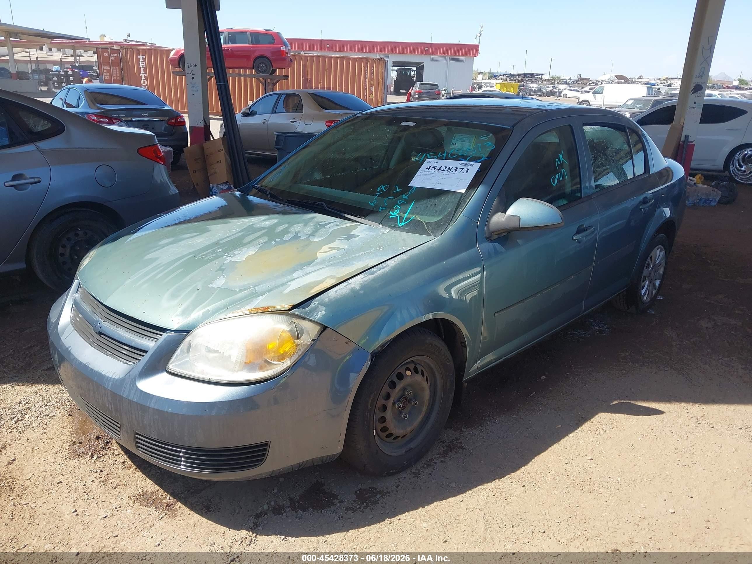 2010 Chevrolet Cobalt Lt Green vin: 1G1AD5F52A7167440