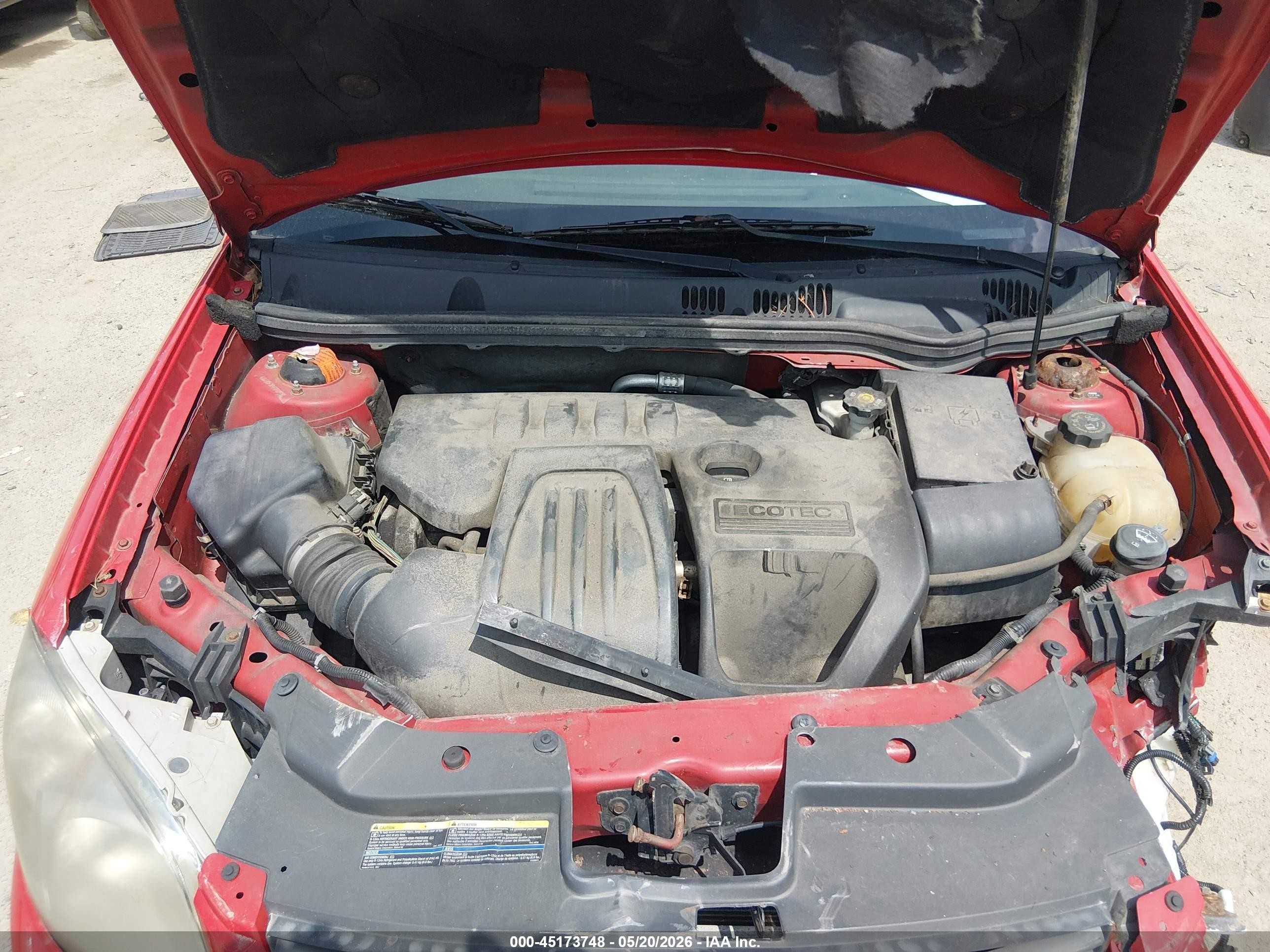 2010 Chevrolet Cobalt Lt Red vin: 1G1AD5F52A7171276