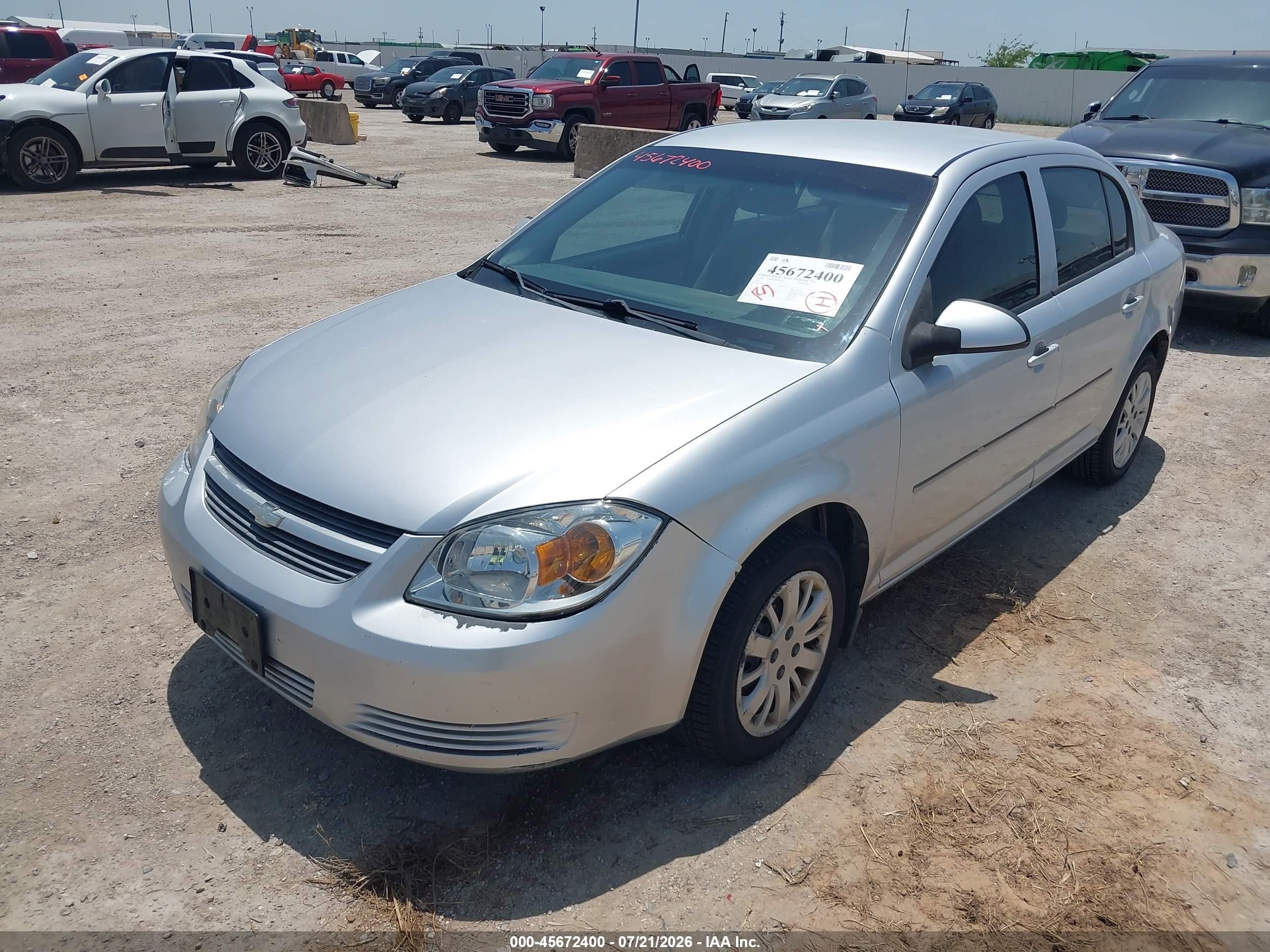 2010 Chevrolet Cobalt Lt Silver vin: 1G1AD5F54A7129014