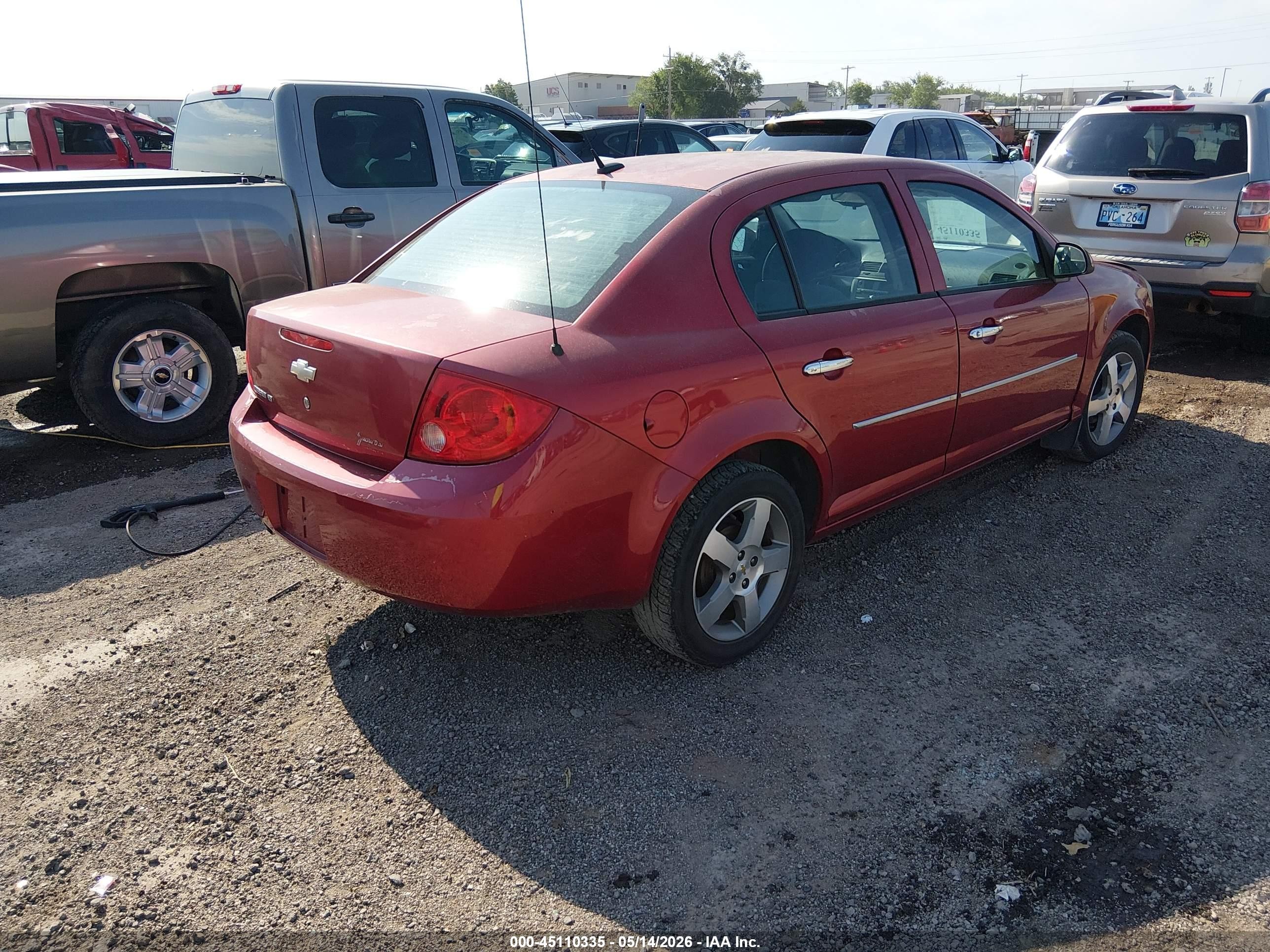 2010 Chevrolet Cobalt Lt Red vin: 1G1AD5F56A7240325