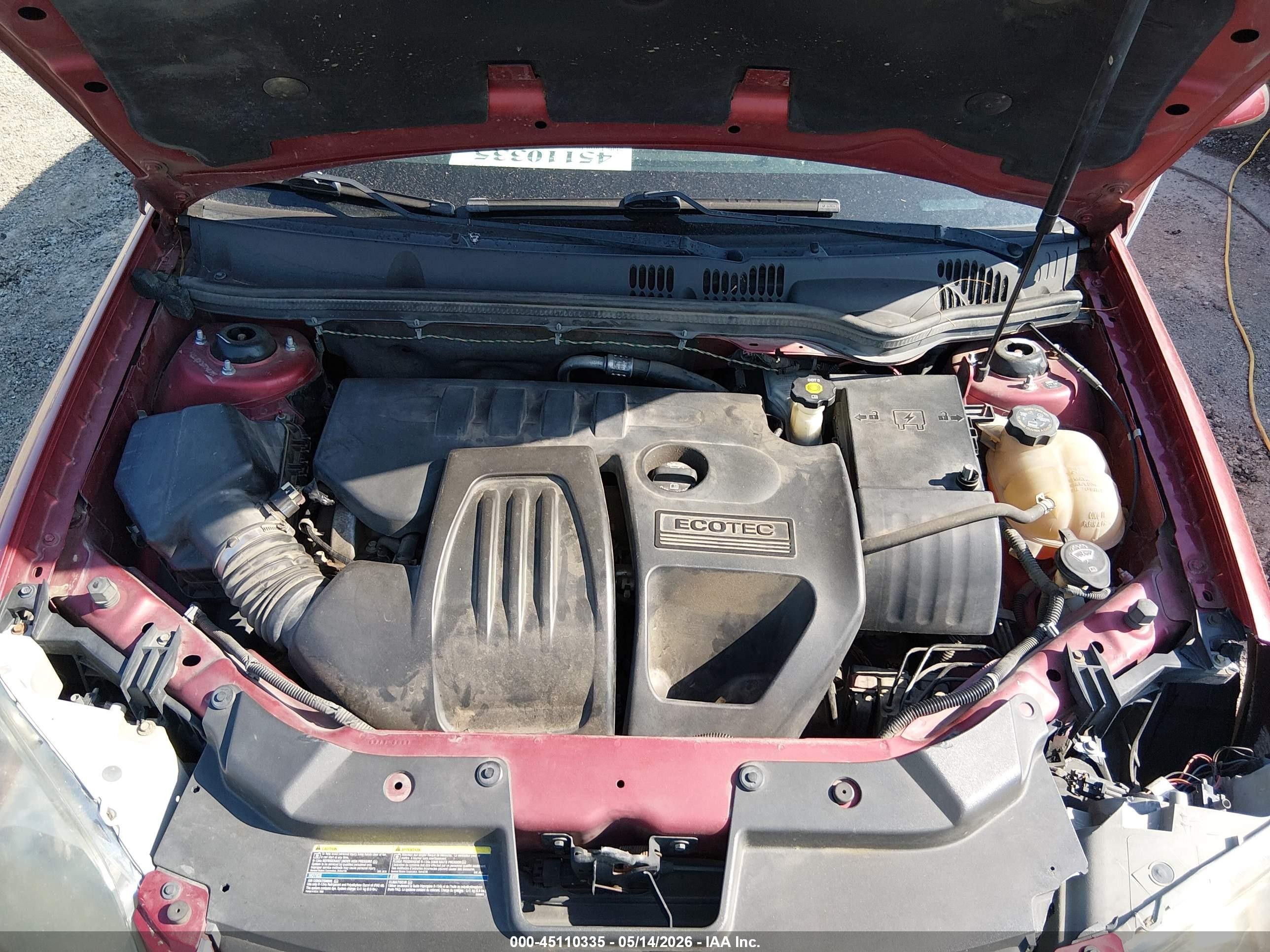 2010 Chevrolet Cobalt Lt Red vin: 1G1AD5F56A7240325