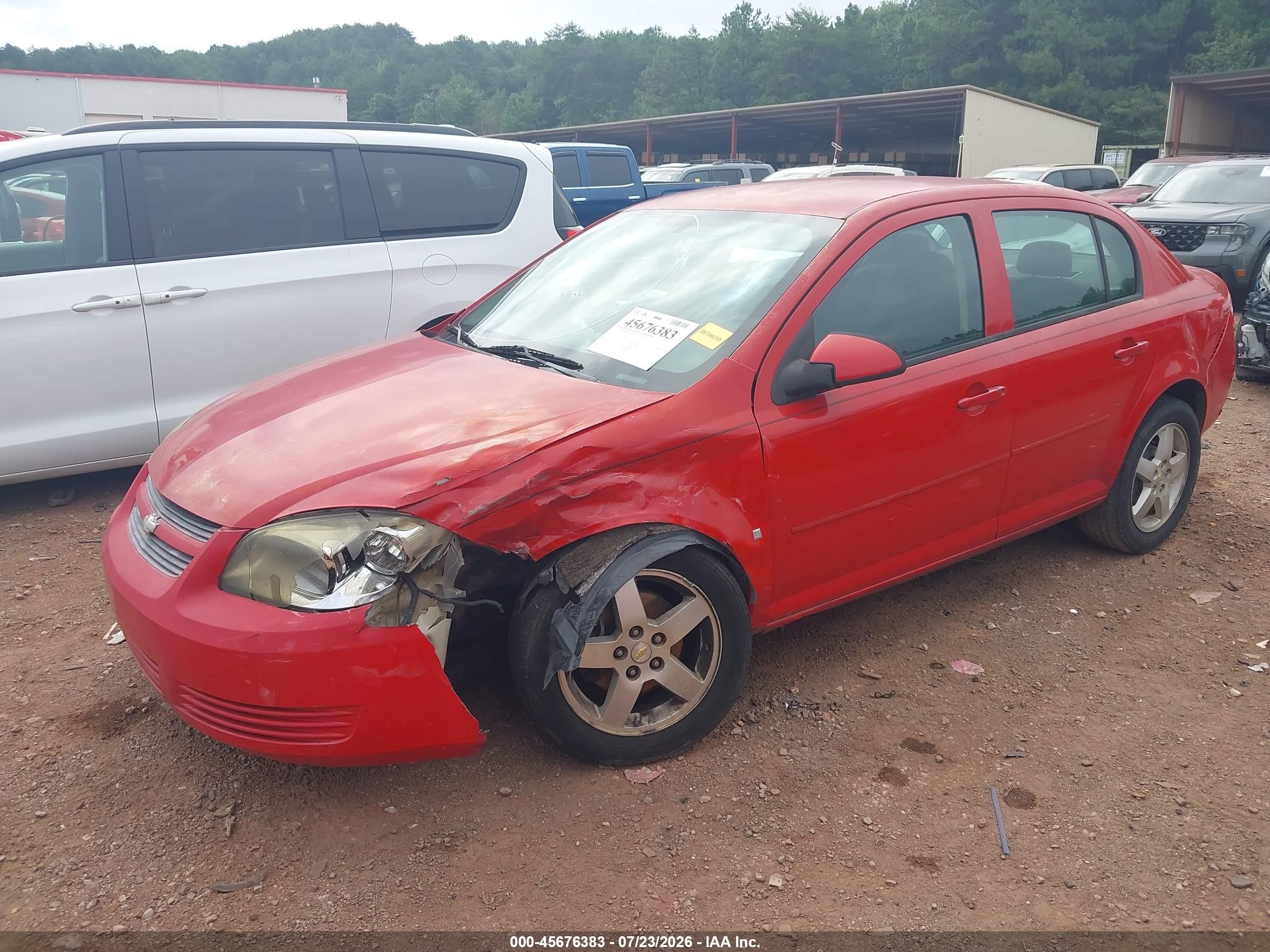 2010 Chevrolet Cobalt Lt Red vin: 1G1AF5F57A7107261
